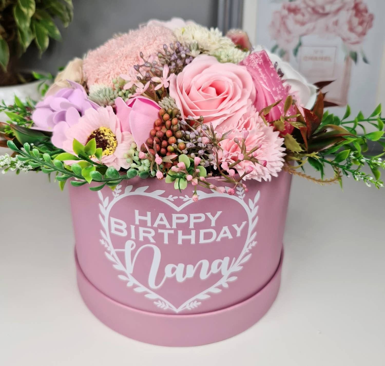 Personalised Soap Flower Bouquet, Gift Box For Her
