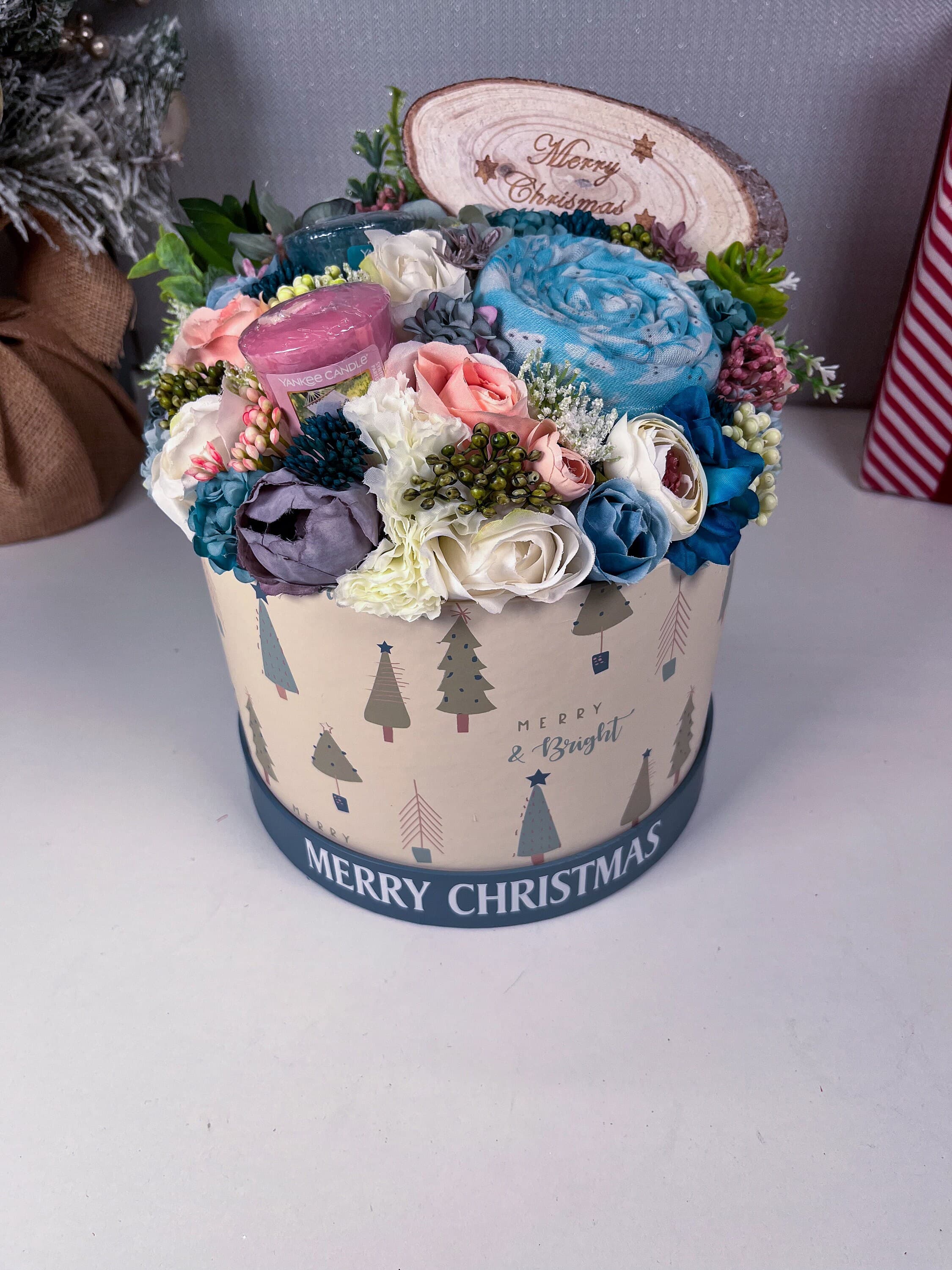 Personalised Christmas Gift, Scarf & Brooch Set, Gift for Her - image 5