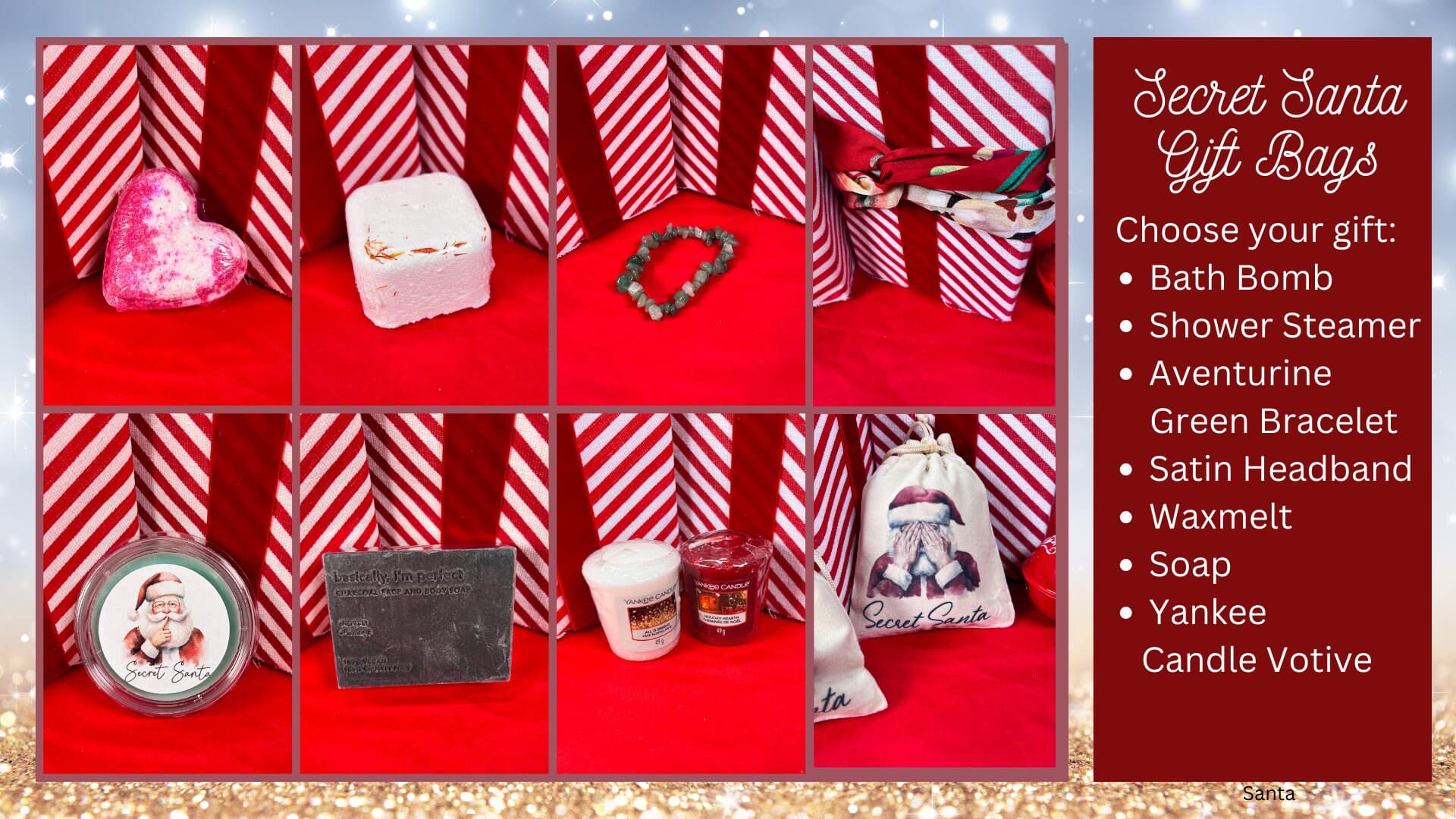 Secret Santa Gift: Velvet Christmas Pouch with Choice of Gift - image 4