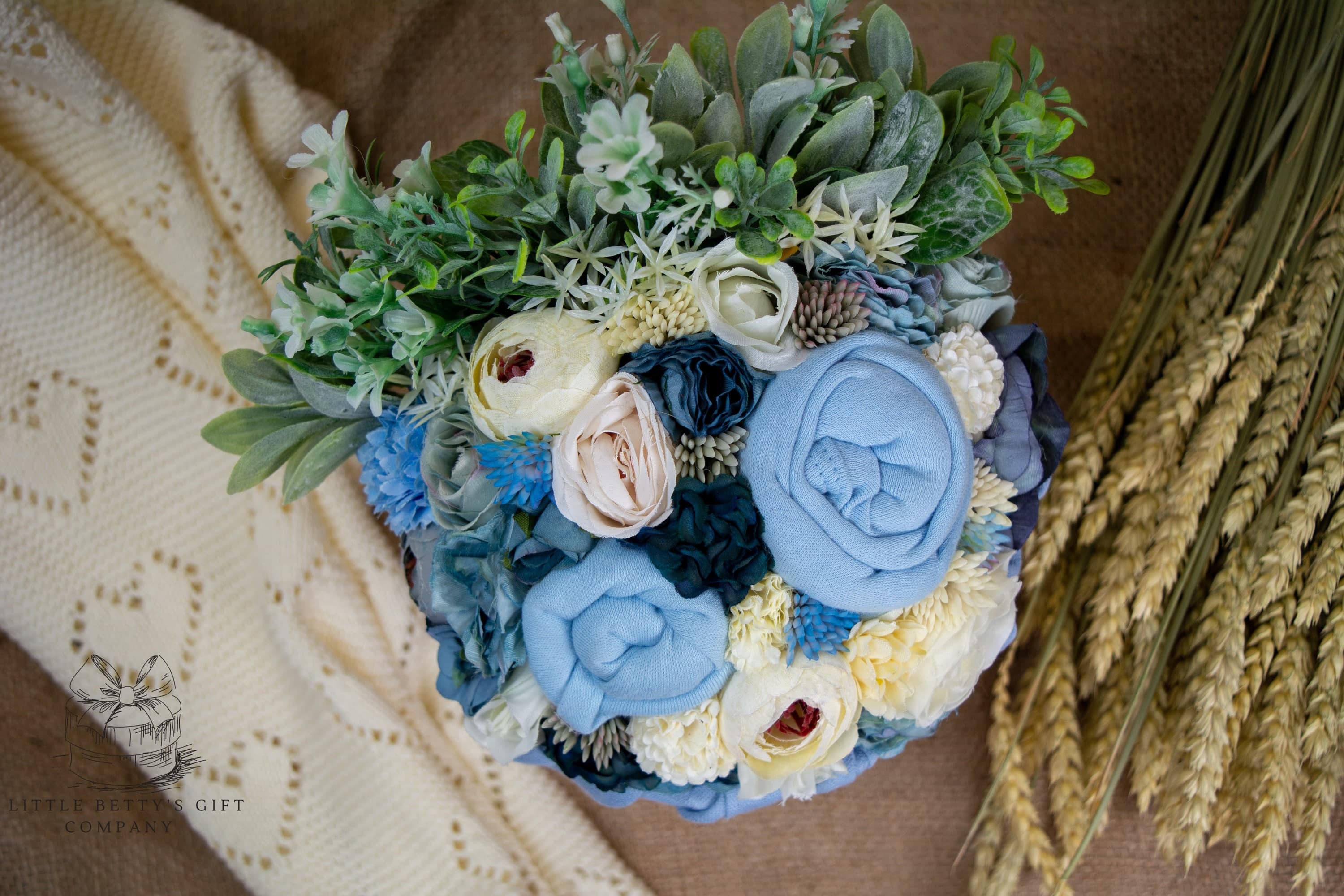 Personalised Baby Clothing Bouquet: Boho Newborn Gift, Baby Shower Centrepiece - image 4
