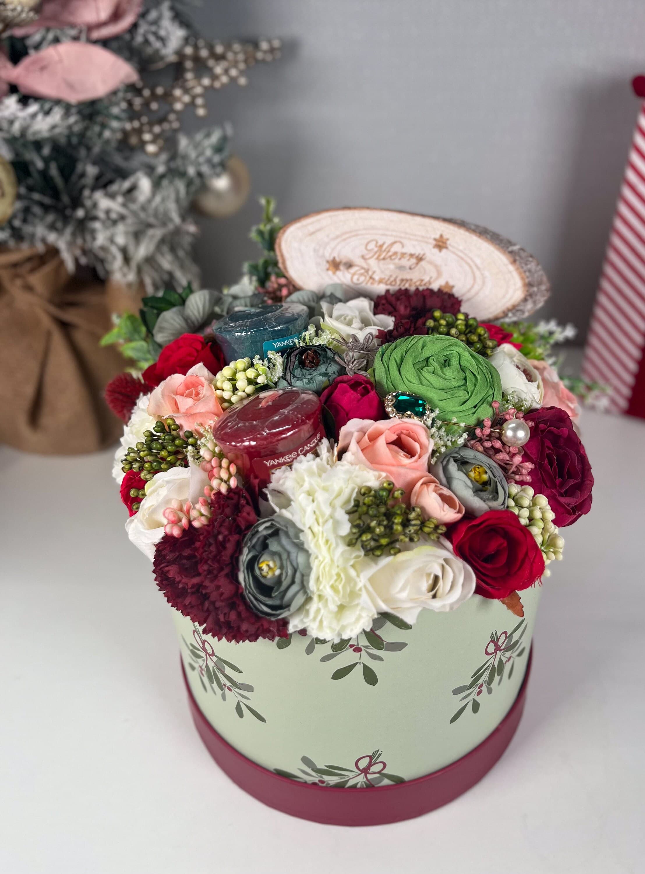 Personalised Christmas Gift, Scarf & Brooch Set, Gift for Her - image 4