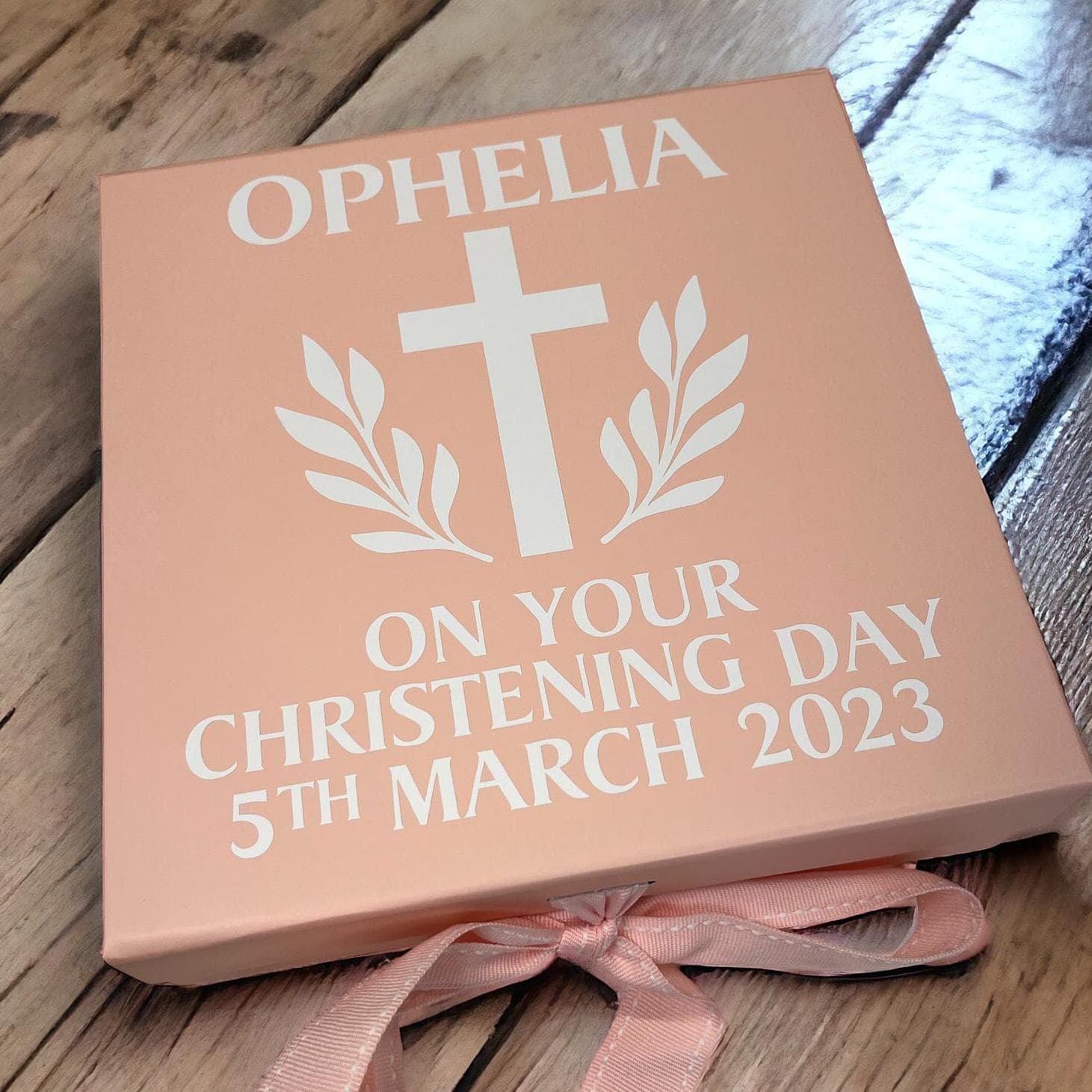 Personalised Christening Gift Box: Keepsake Memory Box with Magnetic Closure - image 3