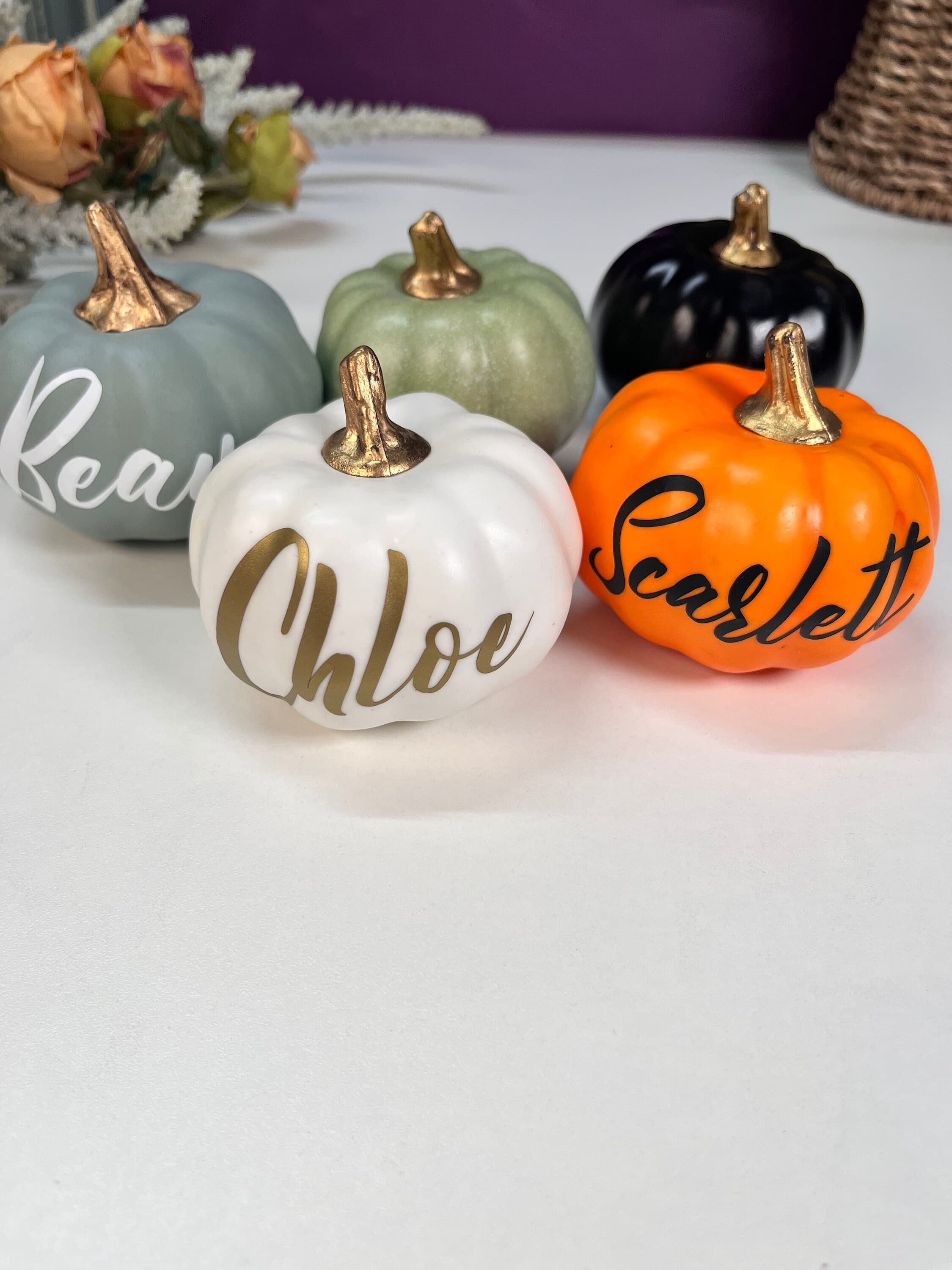 Personalised Foam Pumpkin: Halloween Decor, Little Pumpkin Gift - image 4