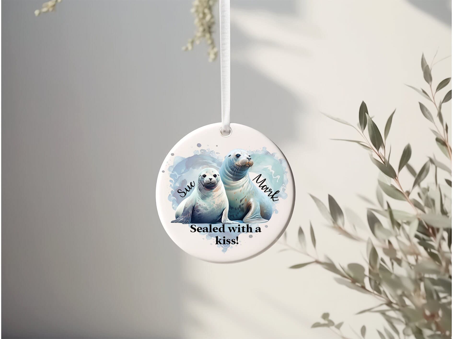 Personalised Seal Ornament - Valentine's Day Keepsake