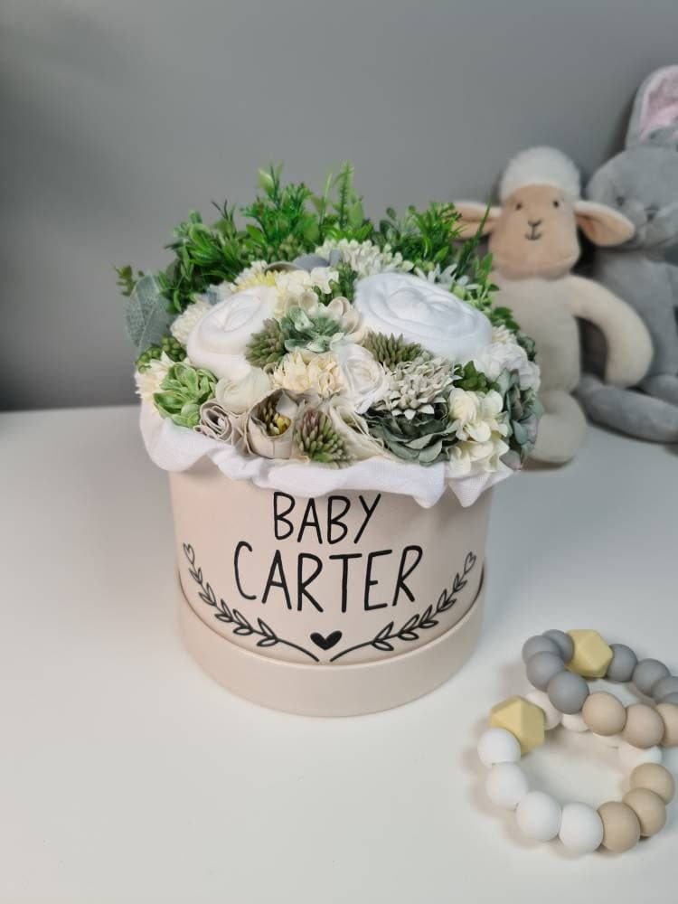 Personalised Unisex Baby Bouquet, Baby Shower Centrepiece