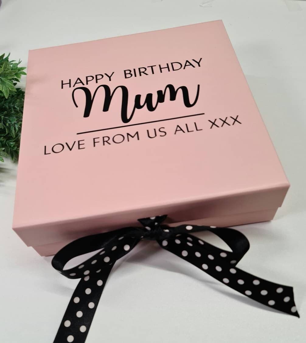 Personalised Magnetic Gift Box, Luxury Keepsake Box with Ribbon