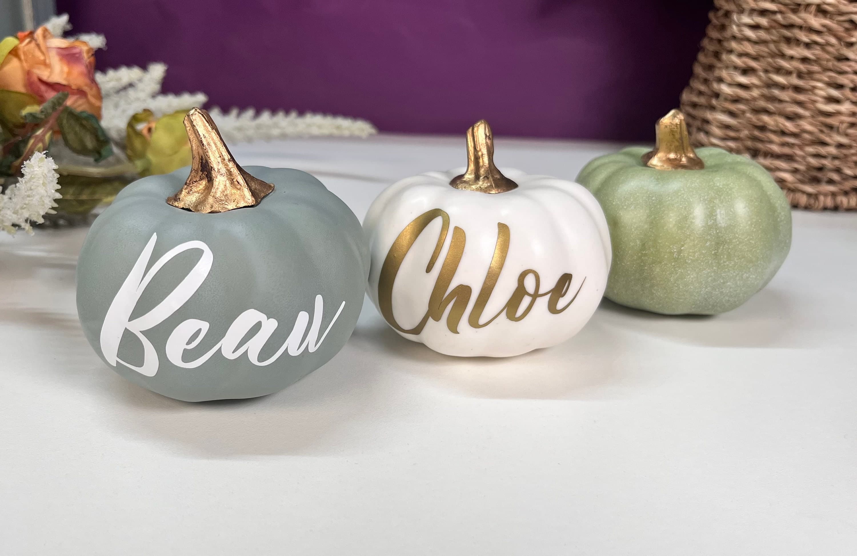 Personalised Foam Pumpkin: Halloween Decor, Little Pumpkin Gift - image 5