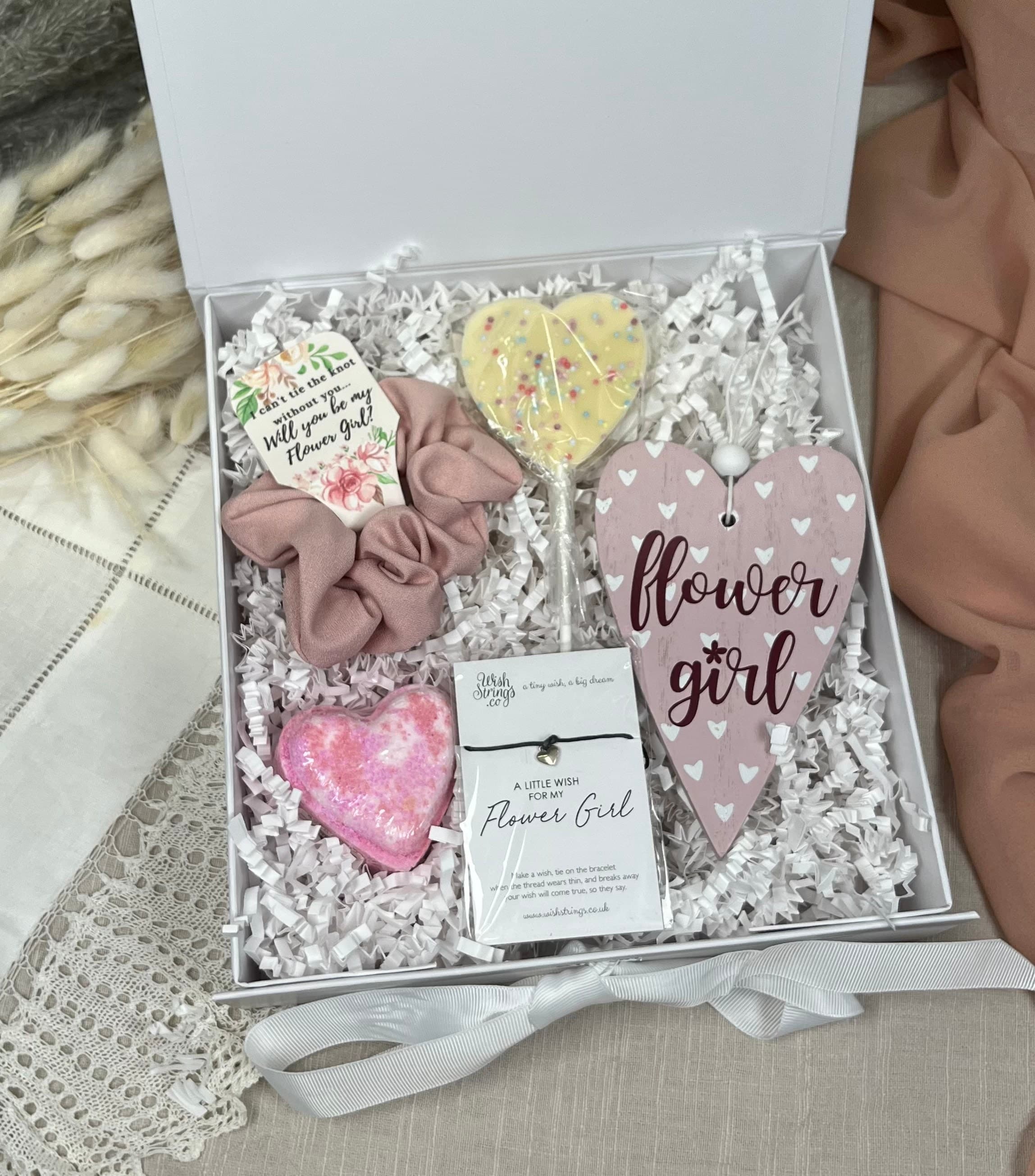 Personalised Flower Girl Gift Set, Bridesmaid Proposal Box