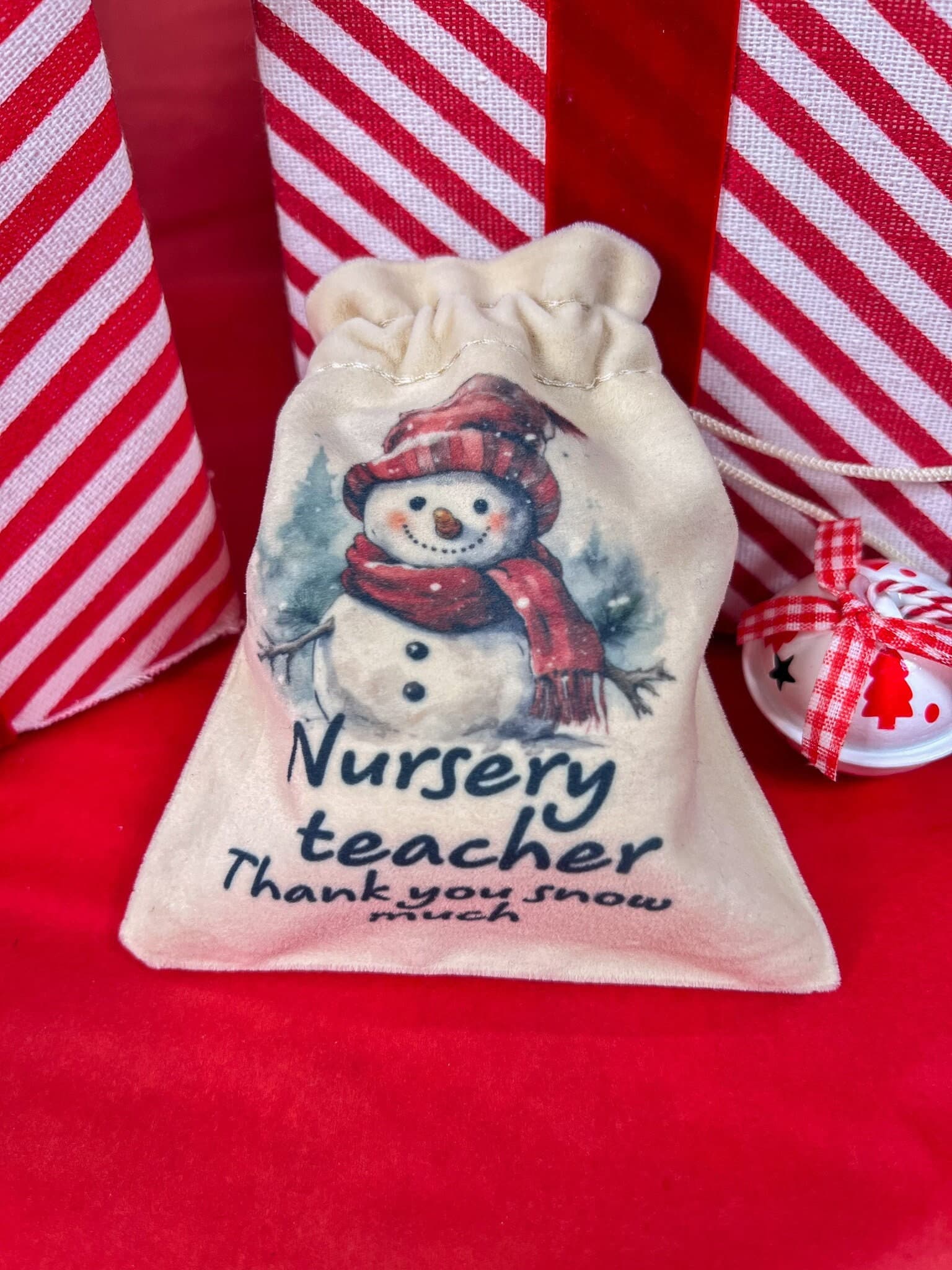 Teacher Christmas Gift, Velvet Pouch with Choice of Gifts