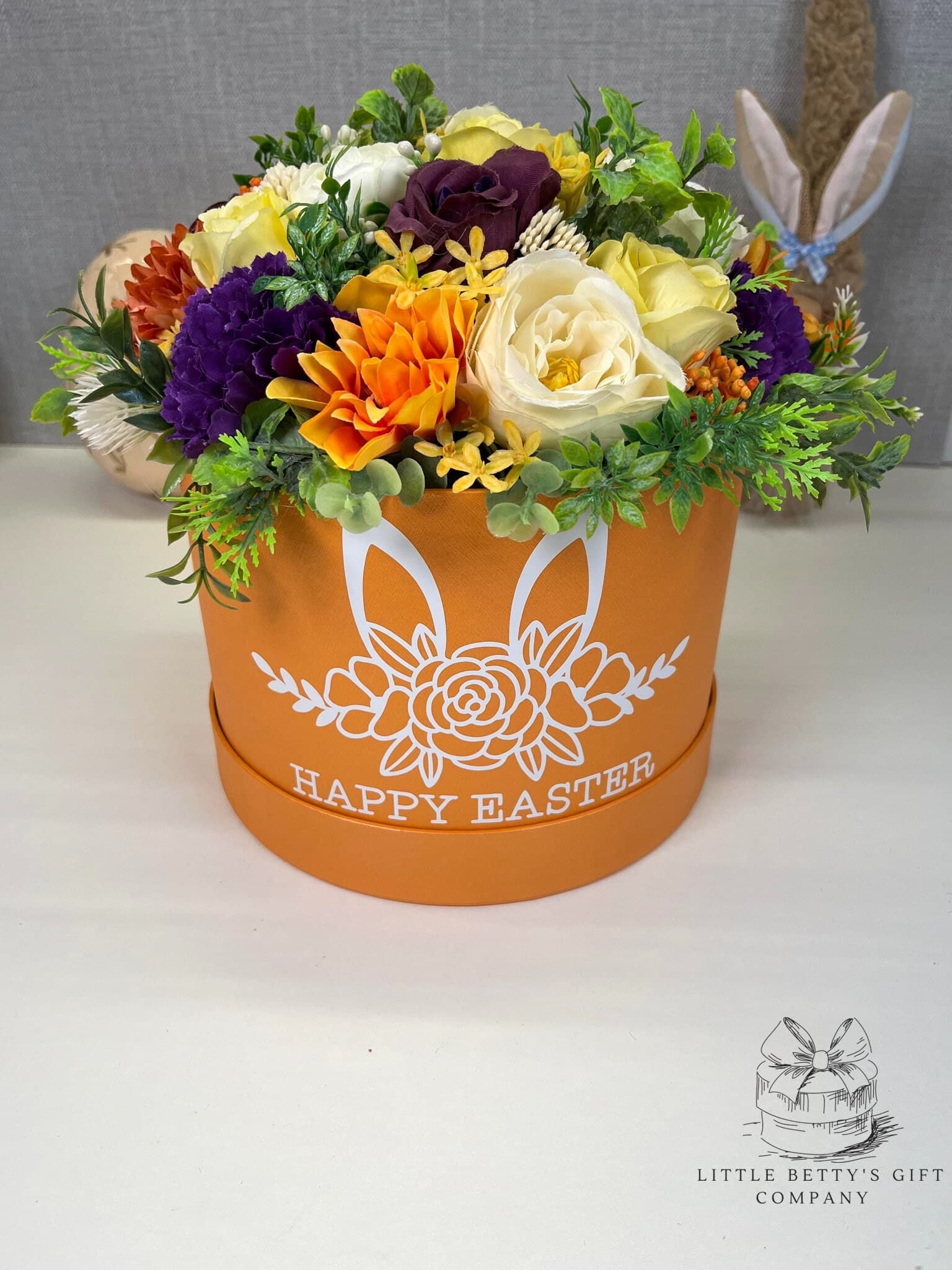 Personalised Easter Flower Bouquet, Faux Spring Floral Table Decoration - image 3
