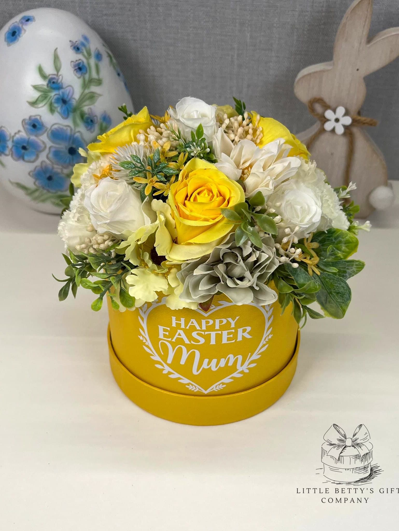 Personalised Easter Floral Centerpiece, Faux Spring Flowers - image 4