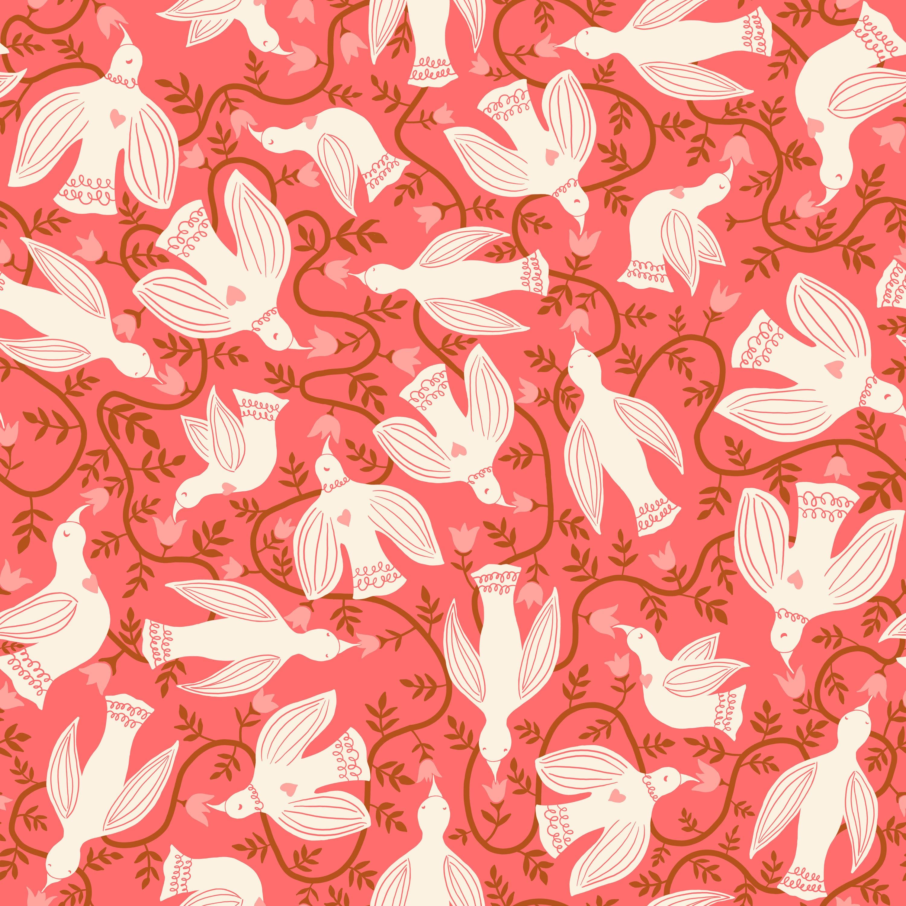 Ruby Star Society - End Paper - End Paper Canvas in Strawberry - Jen Hewitt - fabric for sewing, fabric for quilting