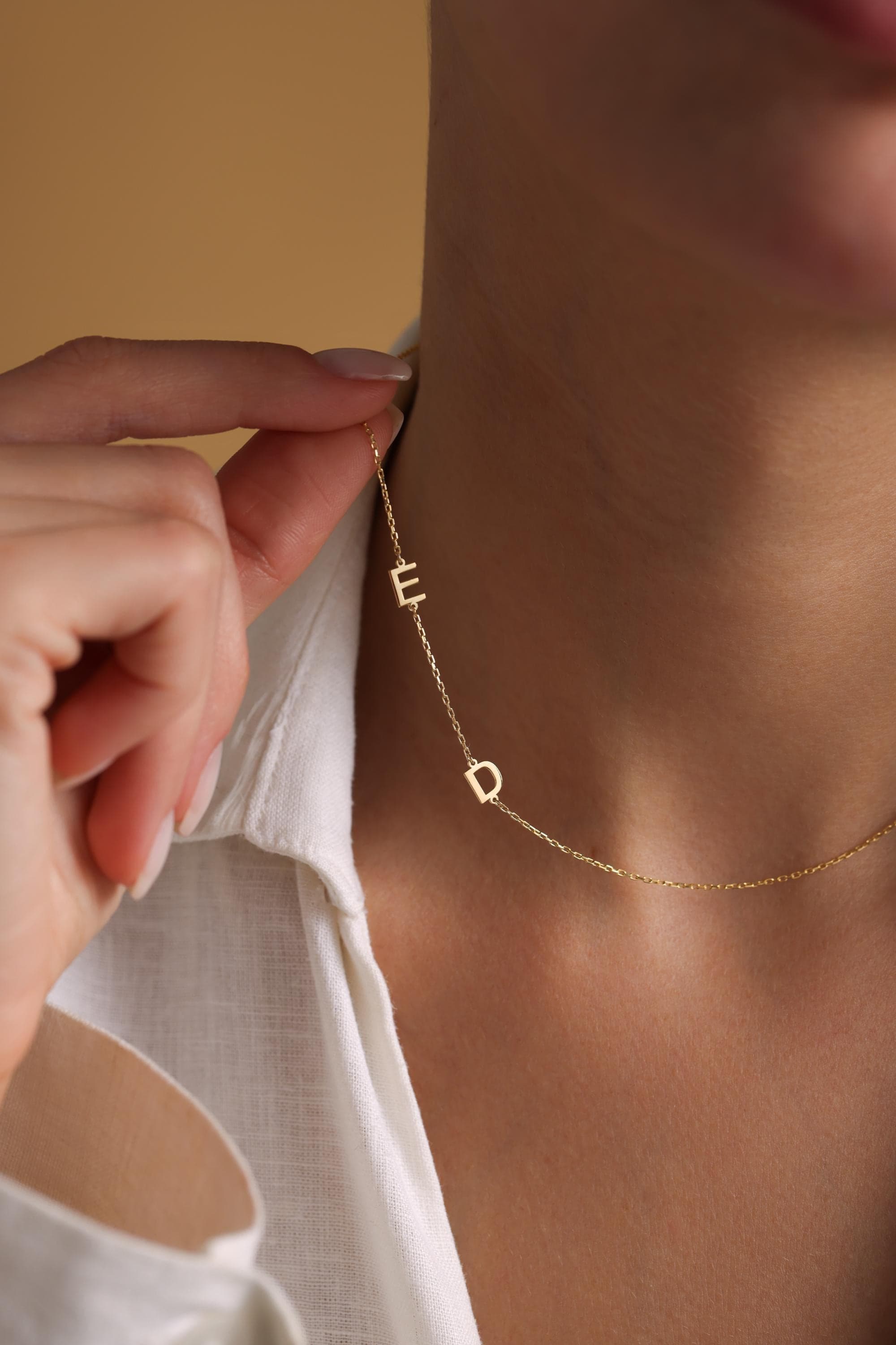 14k gold filled Initial Necklace, Initial Necklace , Letter Necklace , Bridesmaid Gifts, Personalized Gifts, Mother days gift - image 4