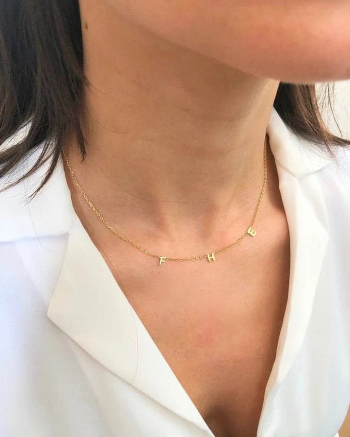 Gold Initial Necklace , Initial Necklace , Personalized Jewelry ,Letter Necklace, Personalized Gifts , Mother days gift , Gift for mother