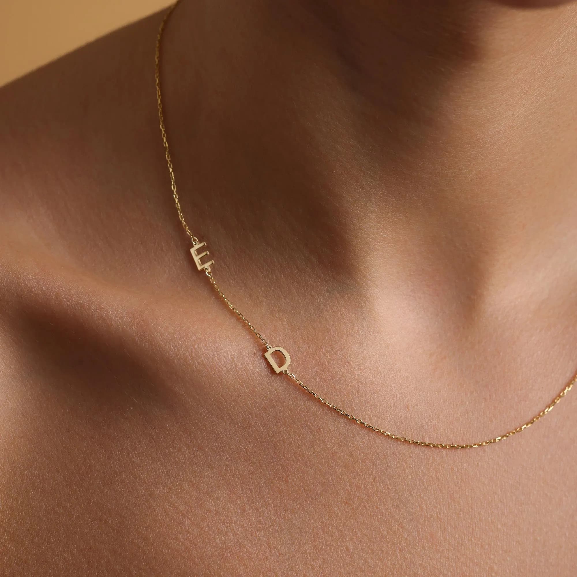 14k solid gold initial Necklace,Initial Necklace, Personalized Jewelry, Personalized Christmas Gifts, Letter necklace, Mothers Day Gift