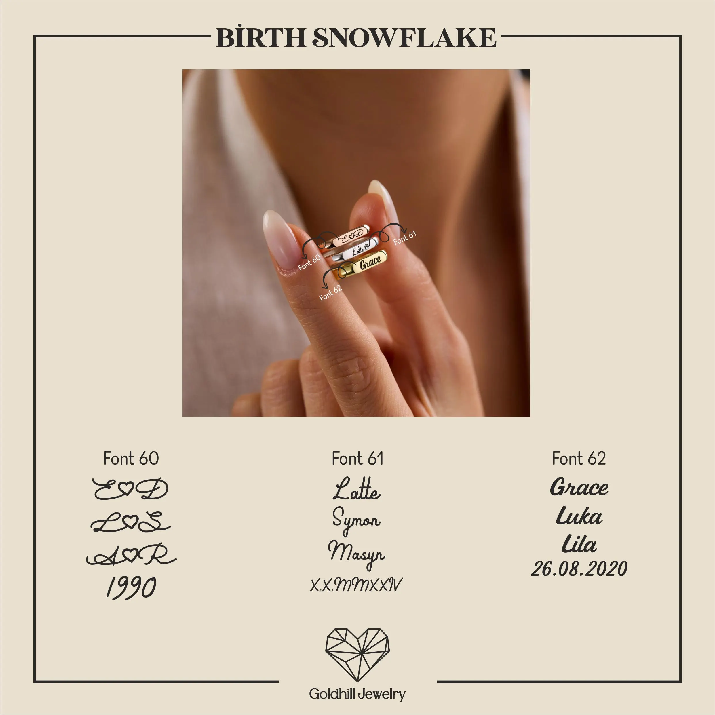 Personalized Custom Name Ring, Dainty Name Ring, Engraved Ring, Name Jewelry, 14K Solid Gold Name Ring, Ring for Women, Mothers Day Gifts - image 2