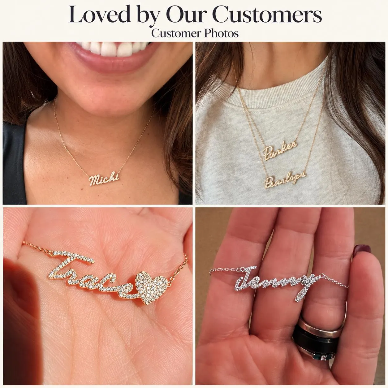 14k solid gold Diamond Name Necklace , Gold Name Necklace , Personalized Jewelry , Personalized Gifts , Mother days gift , Name Necklace - image 3