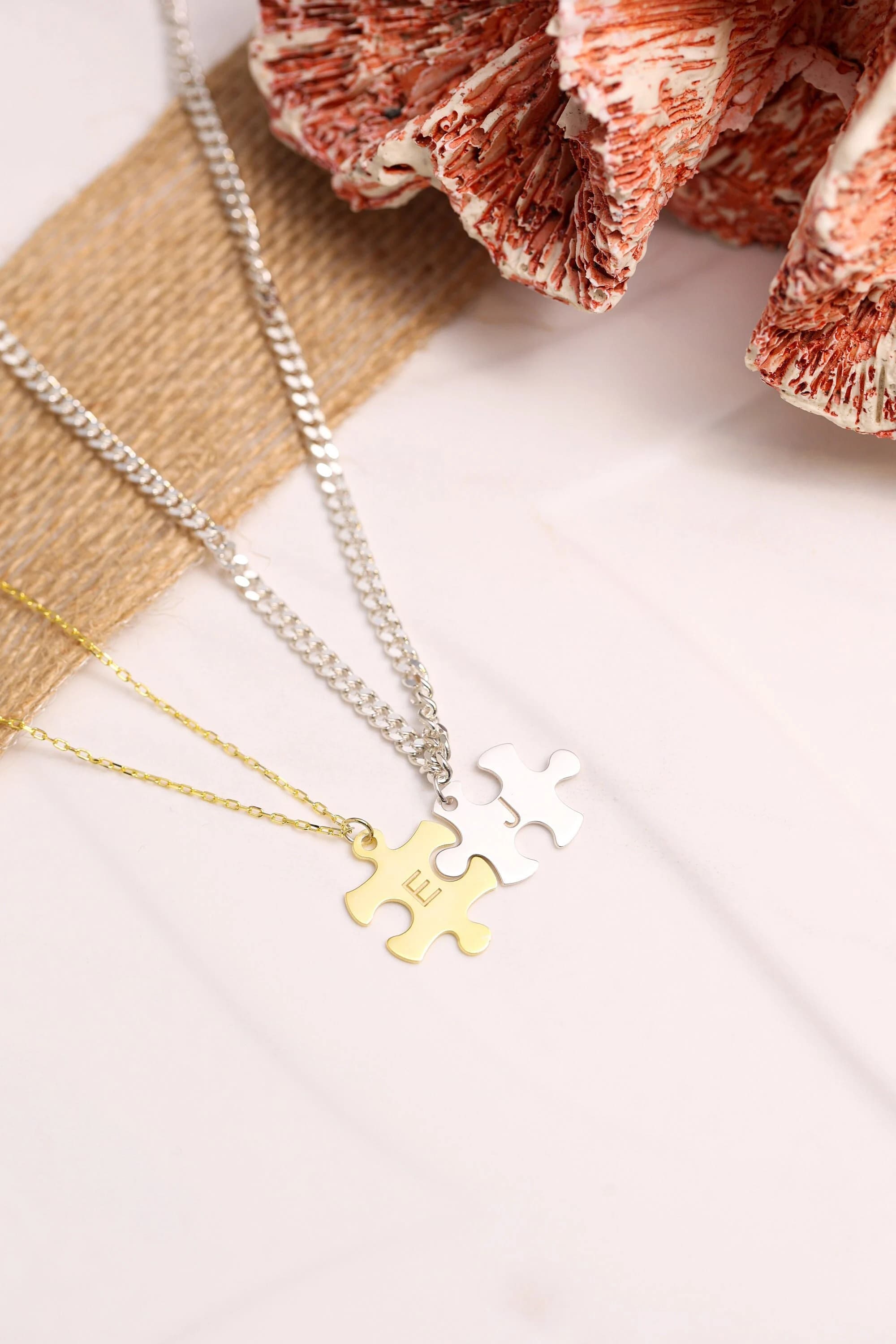 Valentines Day Gifts For Him, Customize Couple Necklace,Puzzle Piece Necklace,Couple Necklace Set,Couple Valentine's day gift ,Gift for her