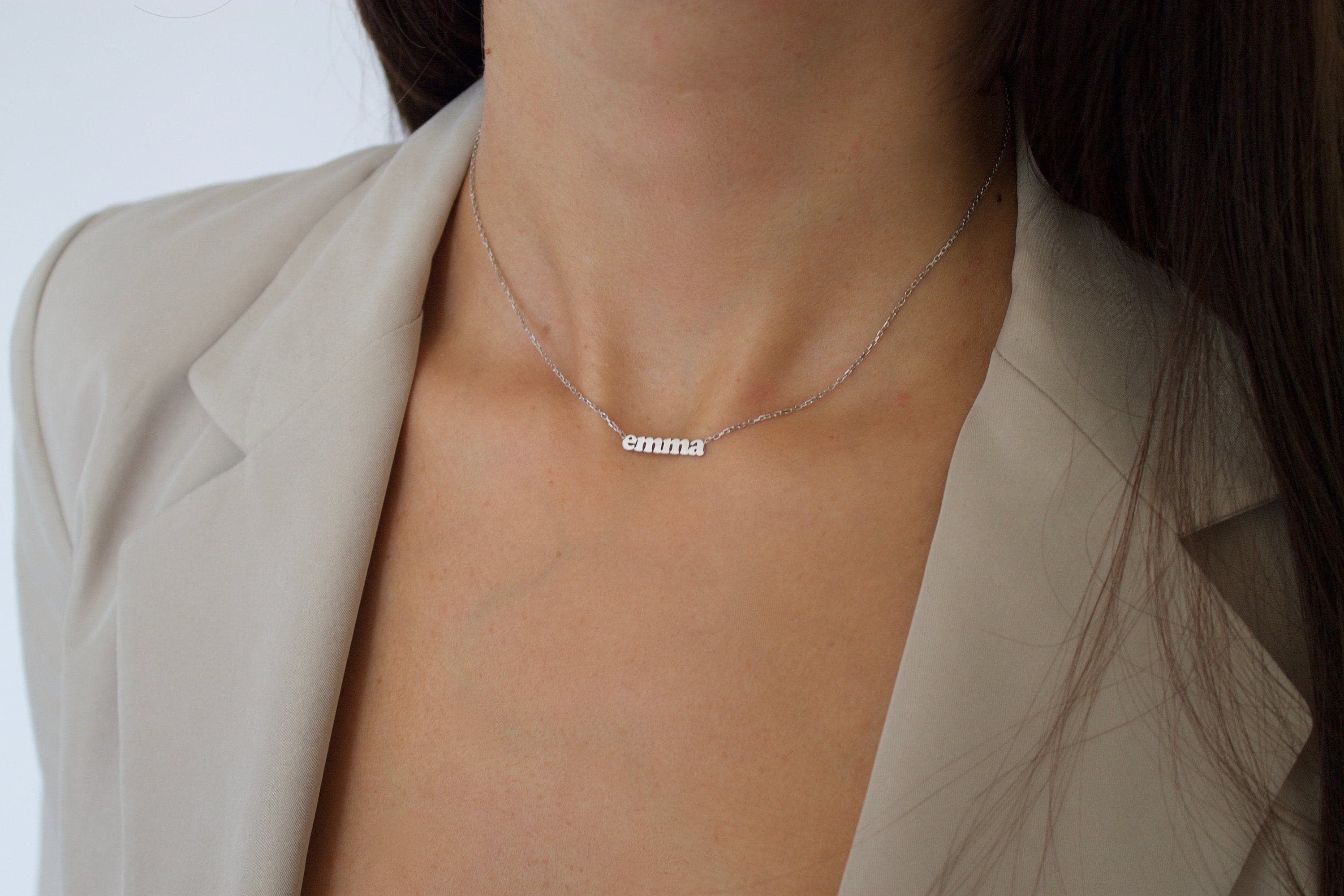 14K Gold Name Necklace , Gold Name Necklace , Gold Name Necklace , Personalized Jewelry, Personalized Gifts, Gifts for her, Mothers Day Gift - image 3