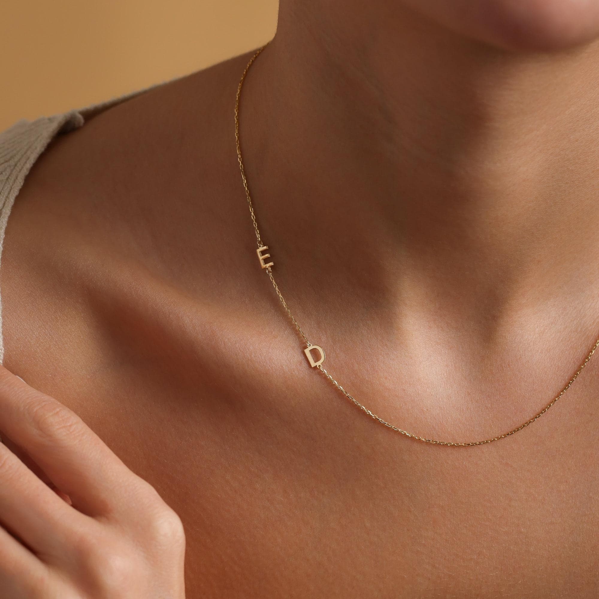 14k gold filled Initial Necklace, Initial Necklace , Letter Necklace , Bridesmaid Gifts, Personalized Gifts, Mother days gift - image 5