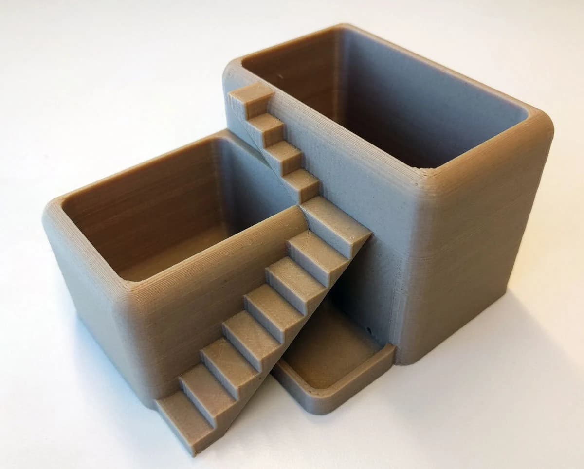 Villa Desk Plant Pot, 3D Printed Planter, Modern Succulent Pot, Office and Home Decor, Miniature Garden Display