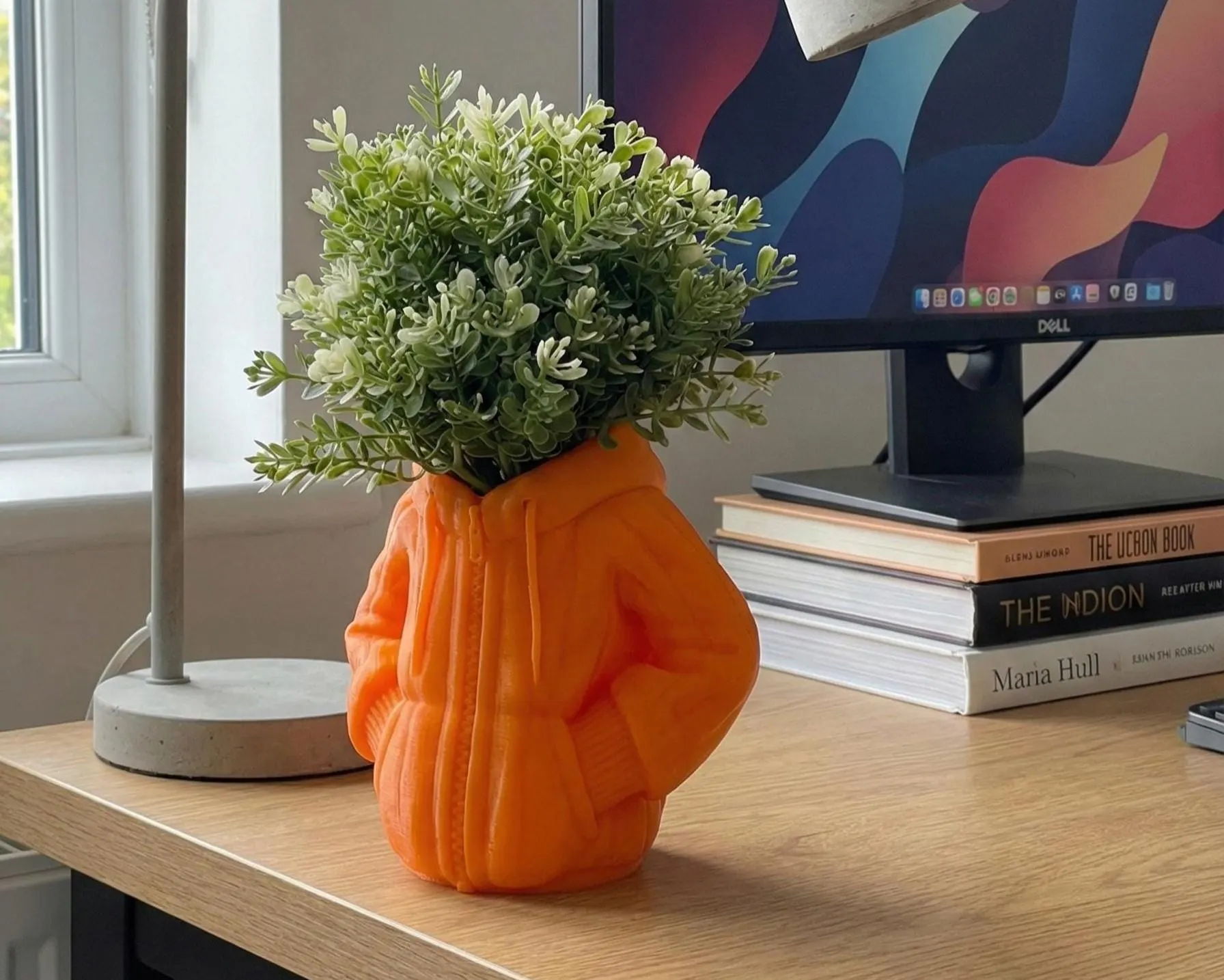 Hoodie Vase, Streetwear Planter, 3D Printed Unique Succulent Pot, Urban Home Decor, Trendy Flower Pot, Gift for Him, Modern Desk Accessory - image 3