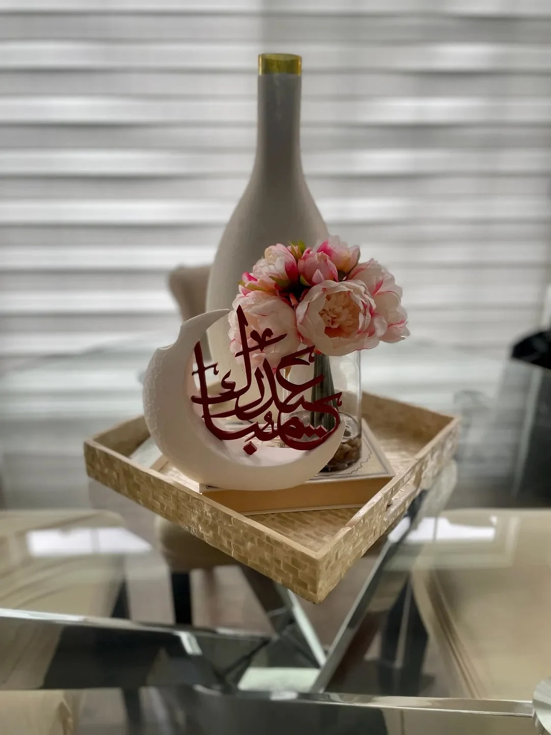 Crescent Vase Ramadan Decor | Elegant Islamic Decoration & Eid Mubarak Centrepiece | Modern Muslim Decoration for Home - image 5