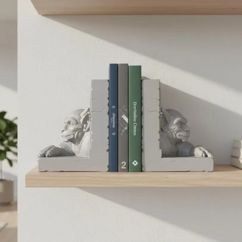 Gargoyle Bookends, Gothic Shelf Decor, Dark Academia Book Holder, Medieval Statue for Library, Fantasy Gift for Book Lovers, Witchy Decor - image 2