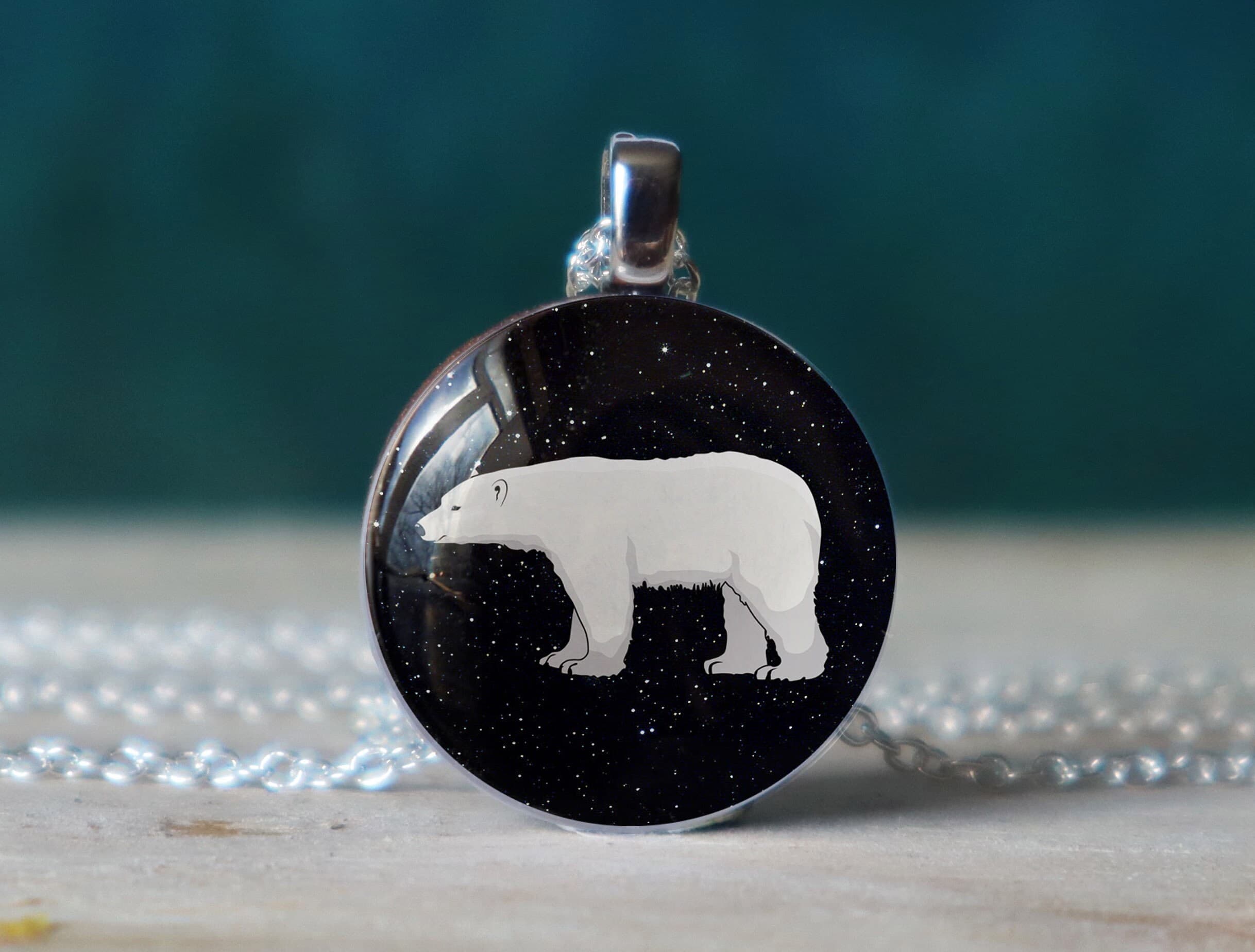 mama bear , polar bear , bear necklace , bear pendant , ice bear , polar bear gifts
