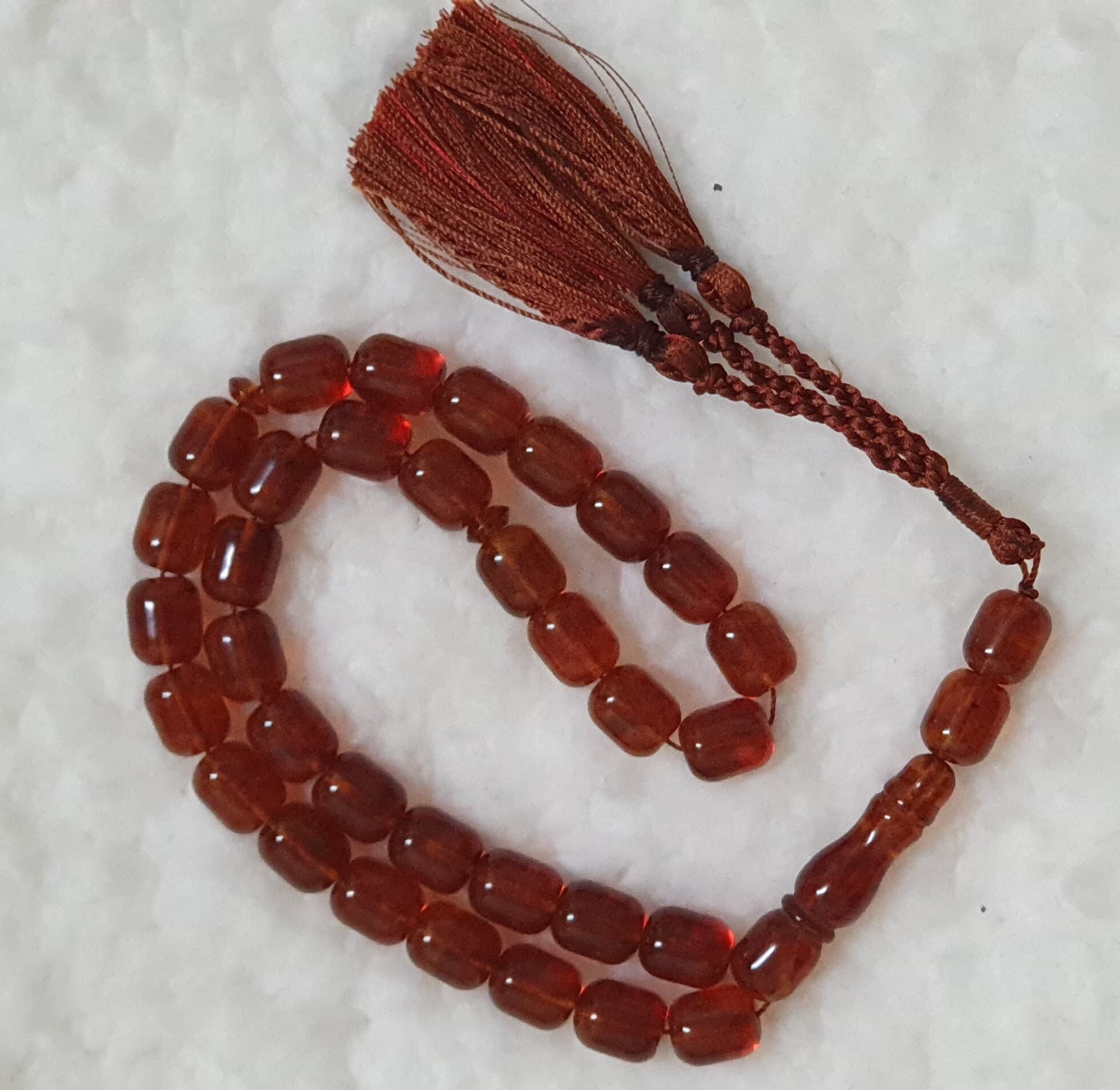 Smoked Cognac Baltic Amber Kaliningrad Islamic Prayer Rosary 33 gr Tasbih Tasbeeh Tesbih Tesbeeh - image 4