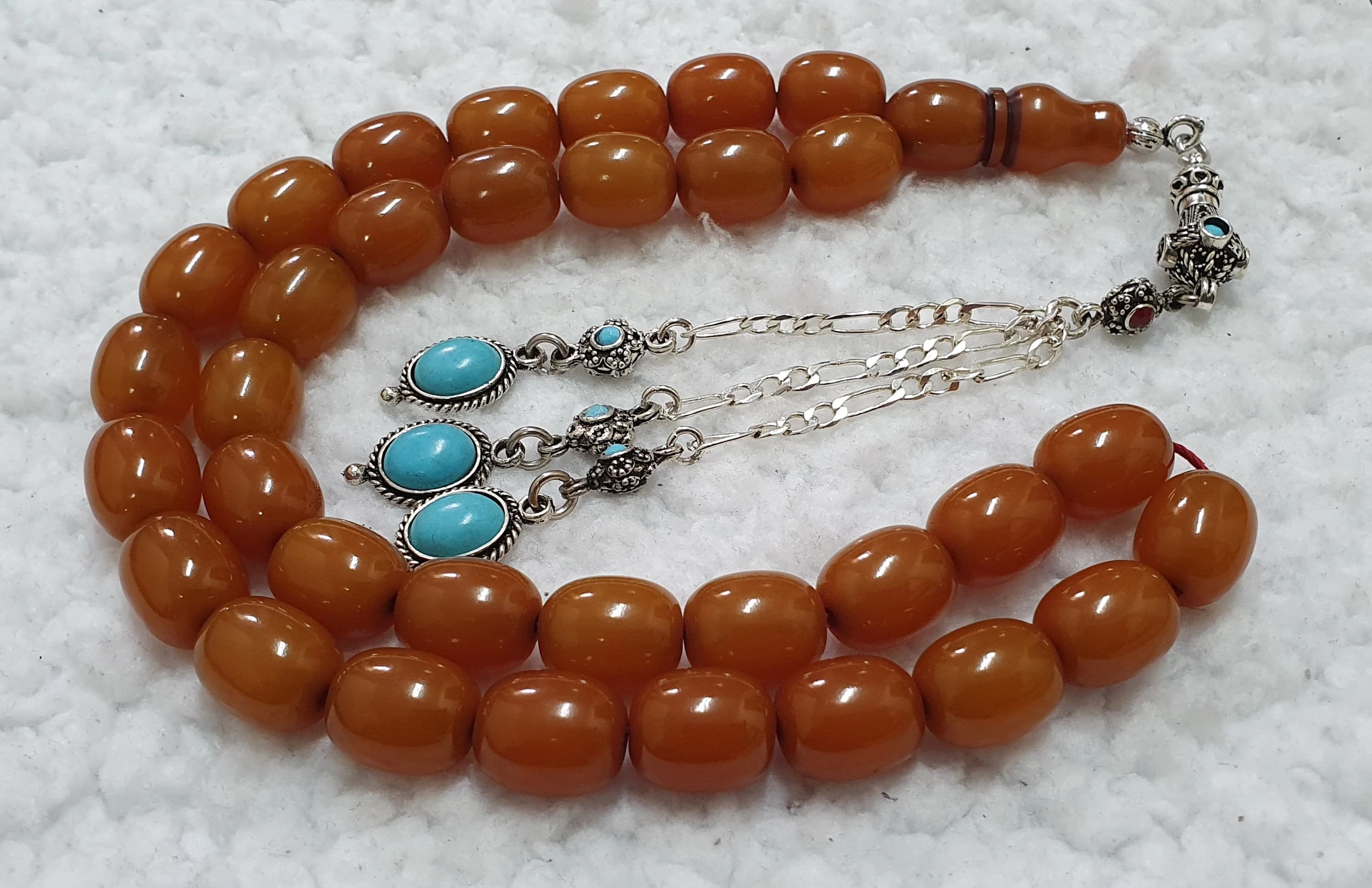 HQ Handmade German Faturan Bakelite Islamic Prayer Rosary Tasbih Misbaha Tasbeeh Tesbih Tesbeeh #010