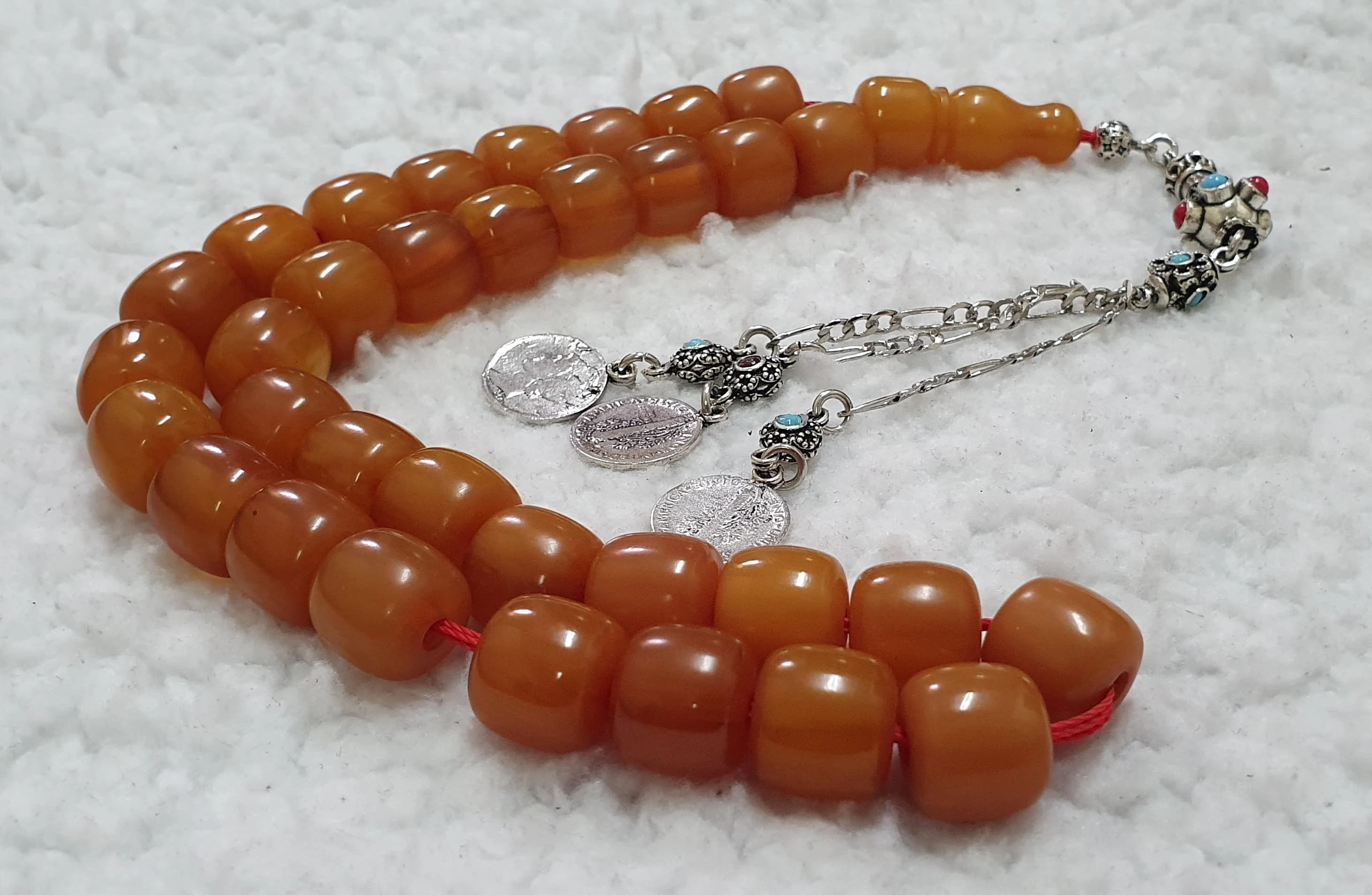 HQ Handmade German Faturan Bakelite Islamic Prayer Rosary Tasbih Misbaha Tasbeeh Tesbih Tesbeeh #011 - image 3