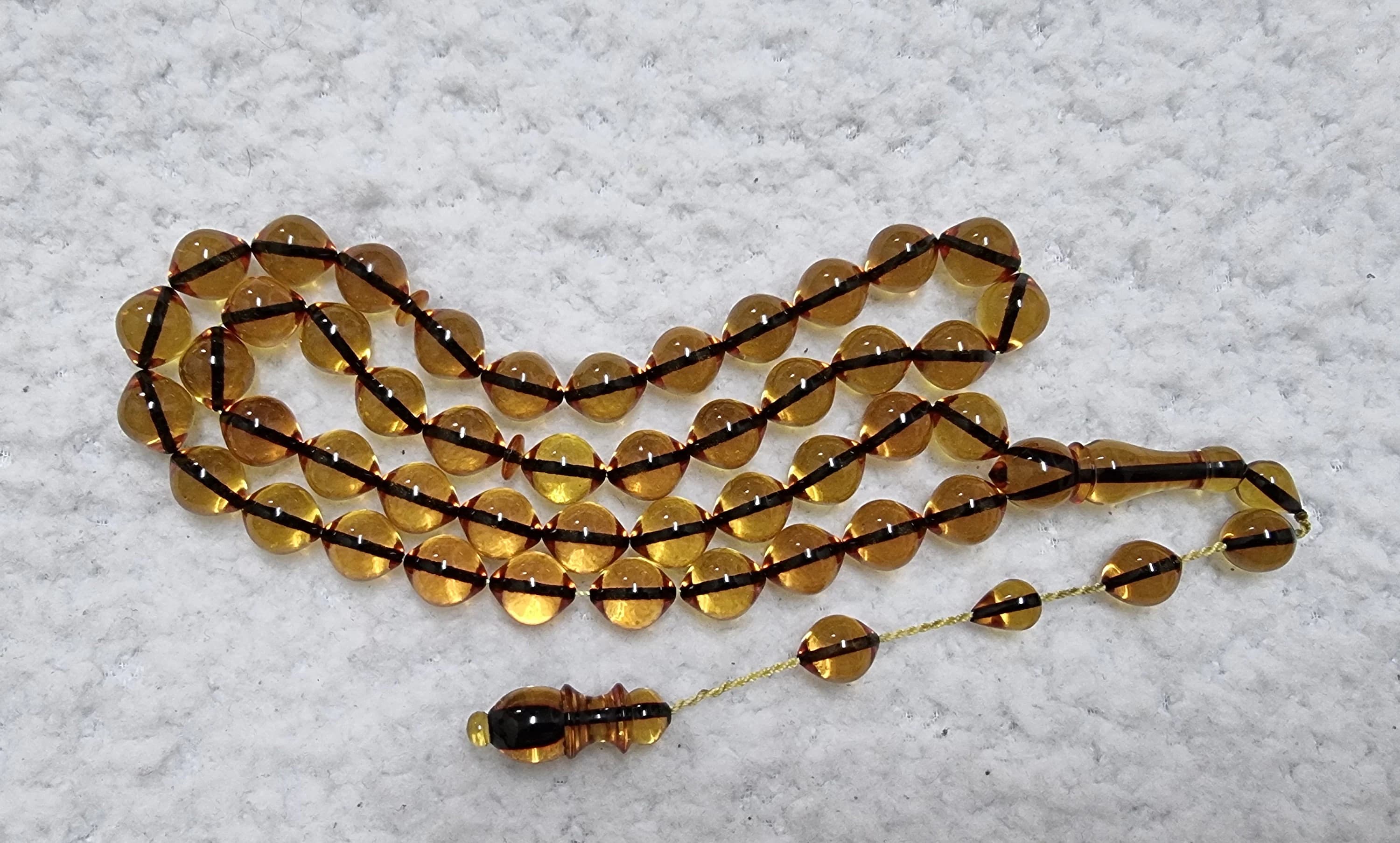 HQ Handmade Sandalous Bakelite Islamic Prayer Rosary 45 Beads Misbaha Tasbih Tasbeeh Tesbih Tesbeeh #G7-004