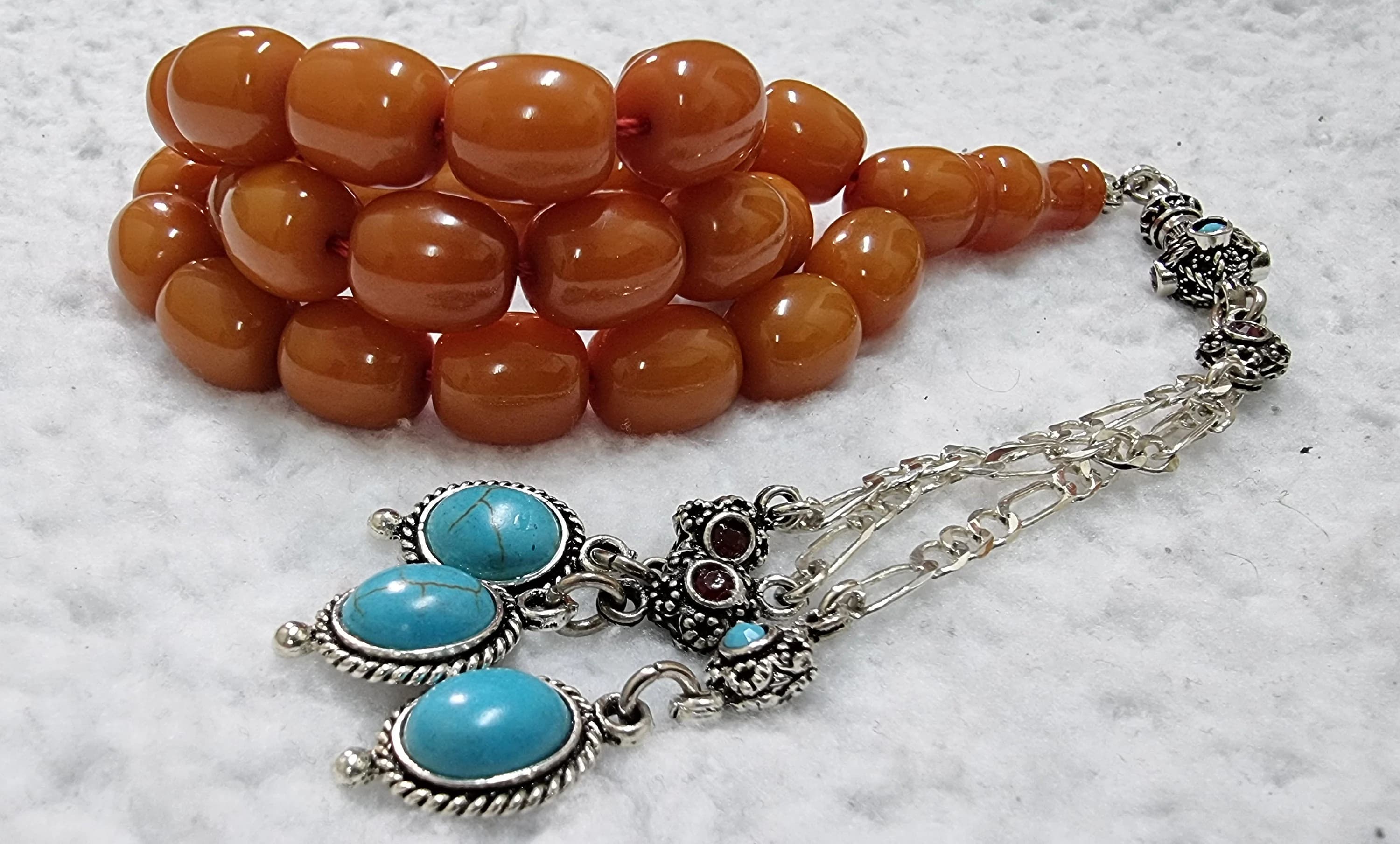 HQ Handmade German Faturan Bakelite Islamic Prayer Rosary Tasbih Misbaha Tasbeeh Tesbih Tesbeeh #022