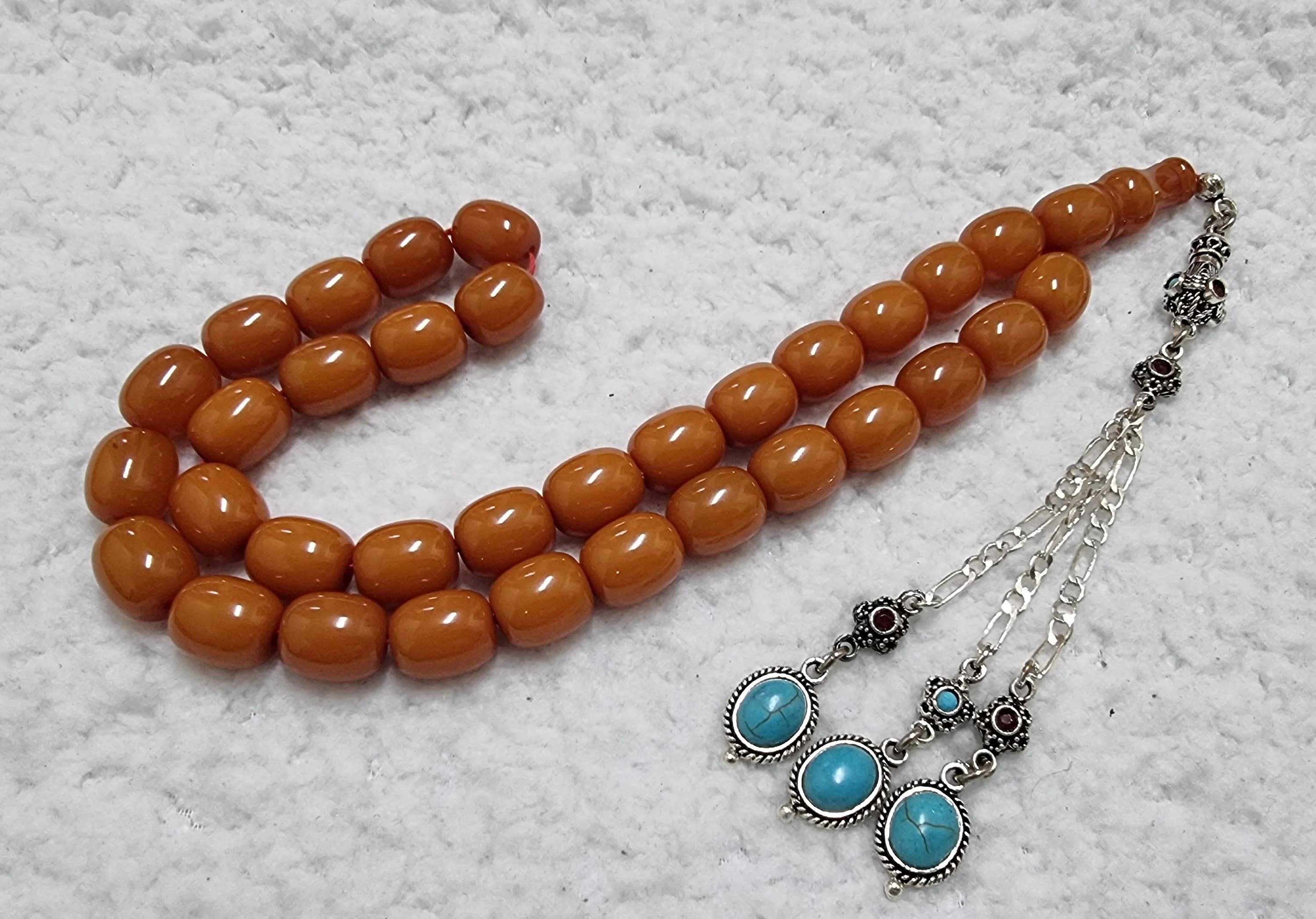 HQ Handmade German Faturan Bakelite Islamic Prayer Rosary Tasbih Misbaha Tasbeeh Tesbih Tesbeeh #022 - image 3
