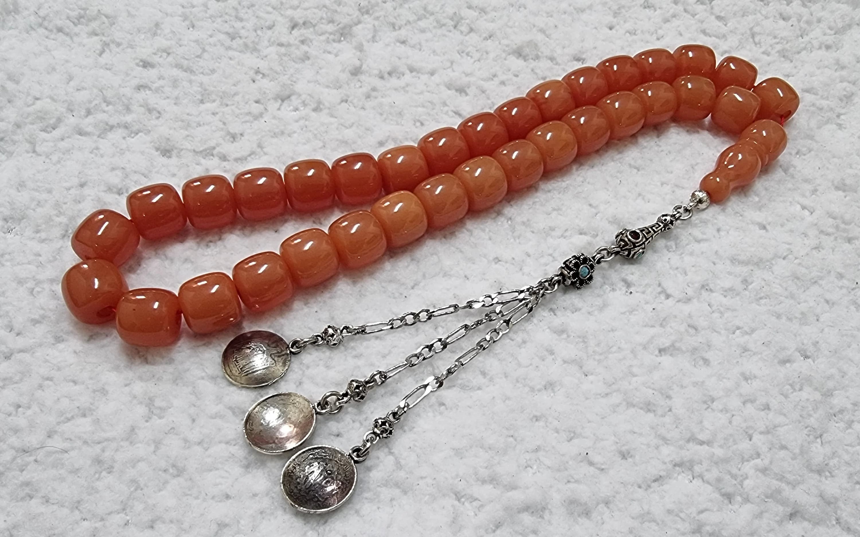 HQ Handmade German Faturan Bakelite Islamic Prayer Rosary Tasbih Misbaha Tasbeeh Tesbih Tesbeeh #018
