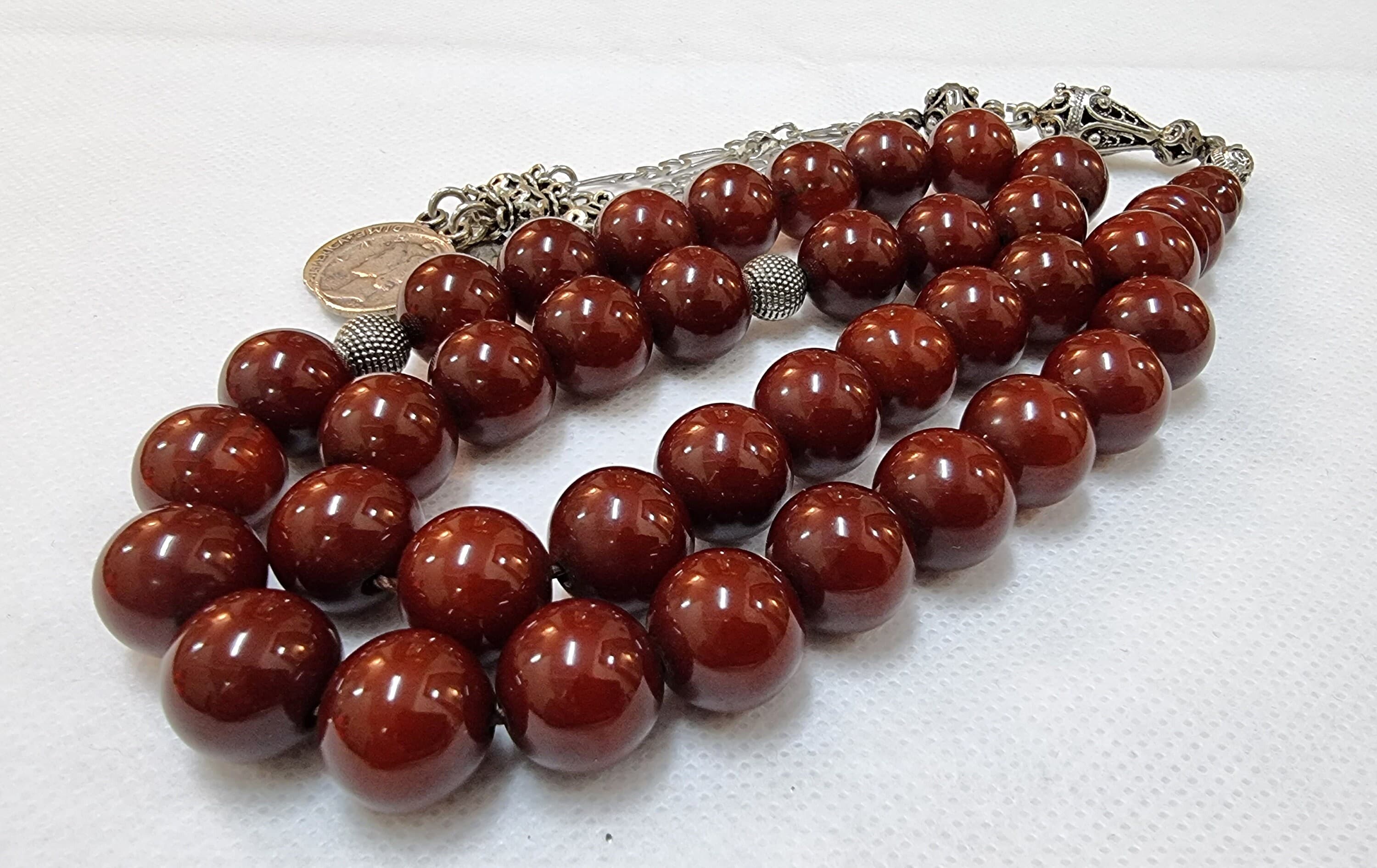 HQ Handmade Sandalous Bakelite Antique Ottoman Style Islamic Prayer Rosary 35 Beads Misbahs Tasbih Tasbeeh Tesbih Tesbeeh #MTH012 - image 3