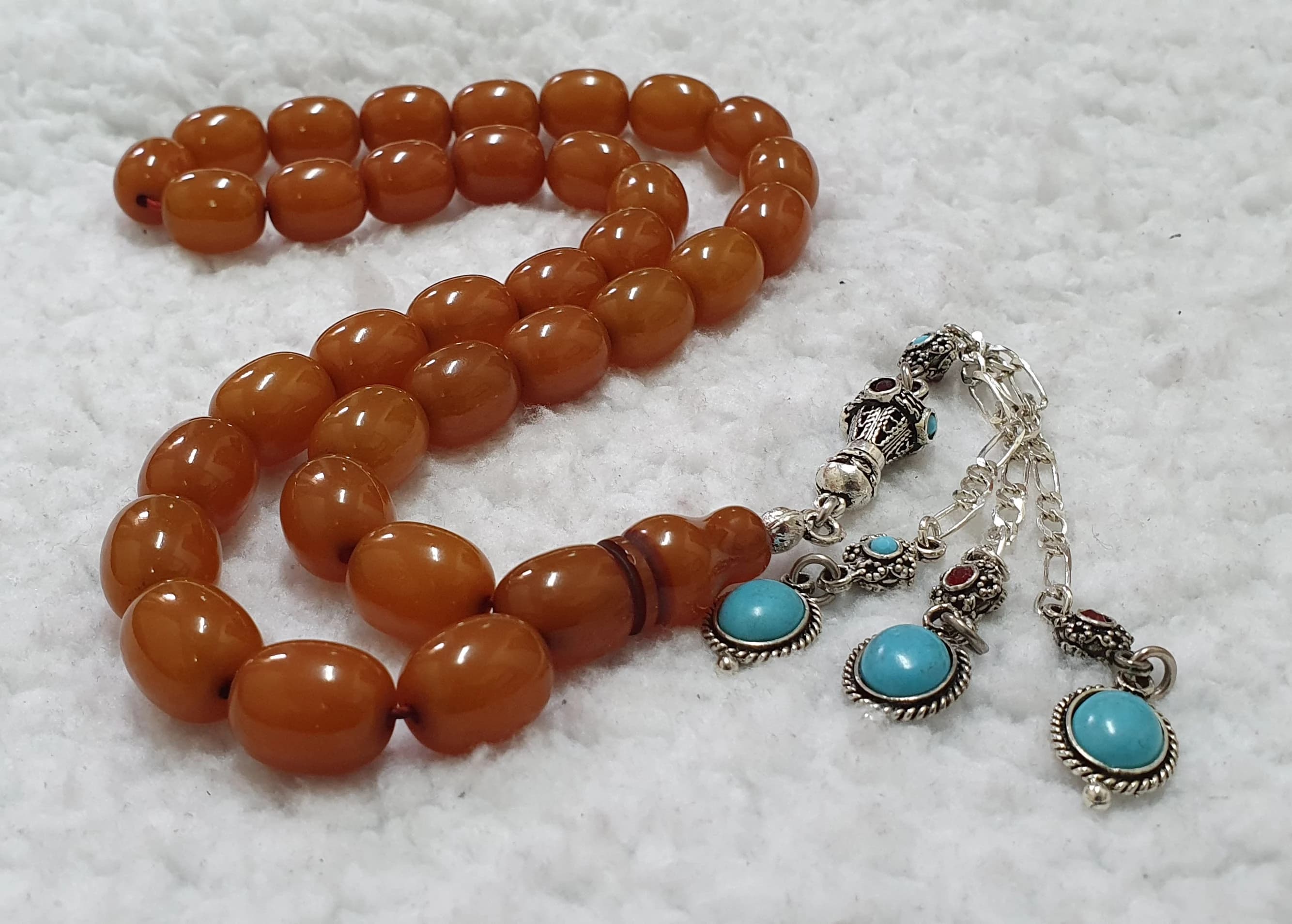HQ Handmade German Faturan Bakelite Islamic Prayer Rosary Tasbih Misbaha Tasbeeh Tesbih Tesbeeh #010 - image 5