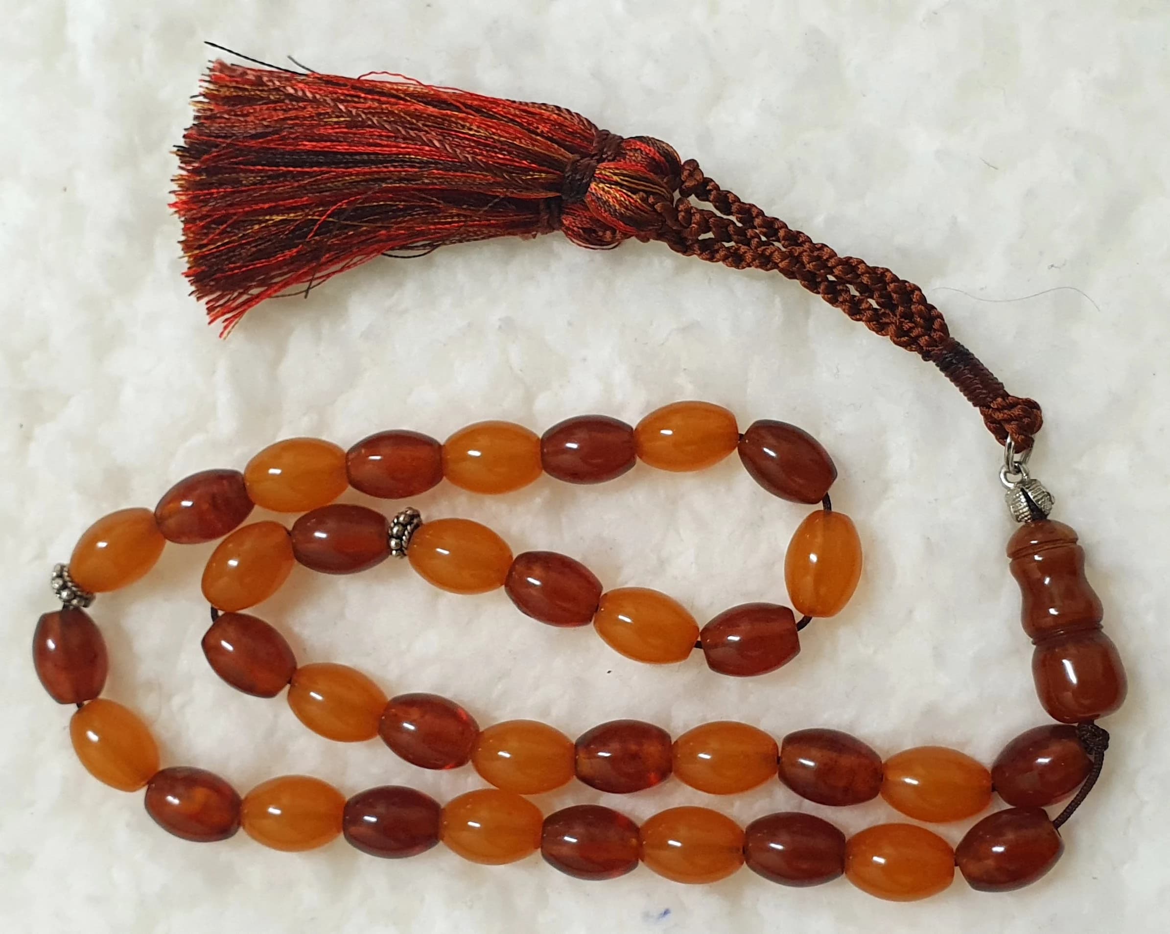 Old Baltic Amber Waxy &Dark Honey Islamic Prayer Rosary Tasbih Misbaha 14mm 30gr Tasbeeh Tesbih Tesbeeh