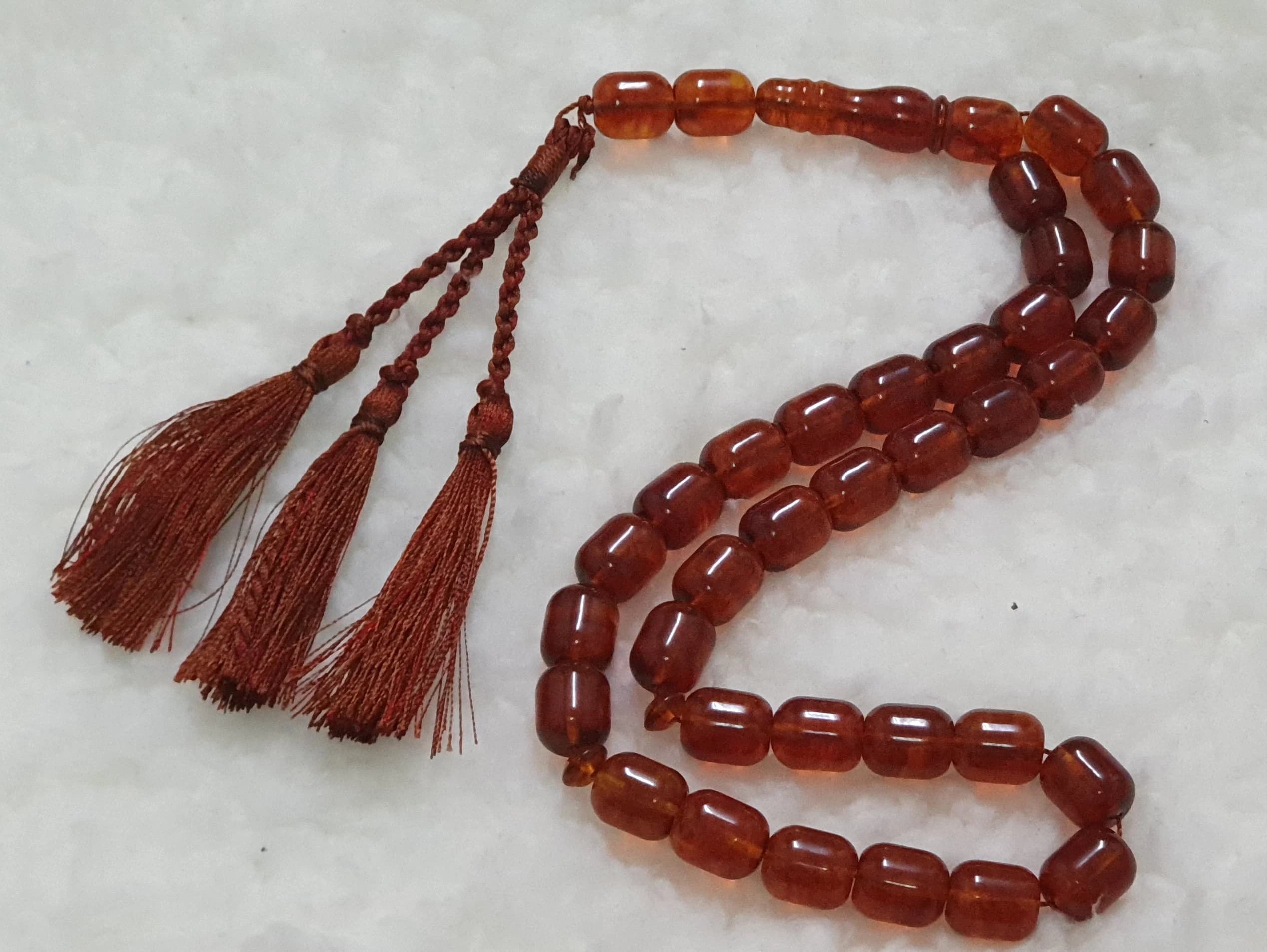 Smoked Cognac Baltic Amber Kaliningrad Islamic Prayer Rosary 33 gr Tasbih Tasbeeh Tesbih Tesbeeh - image 3