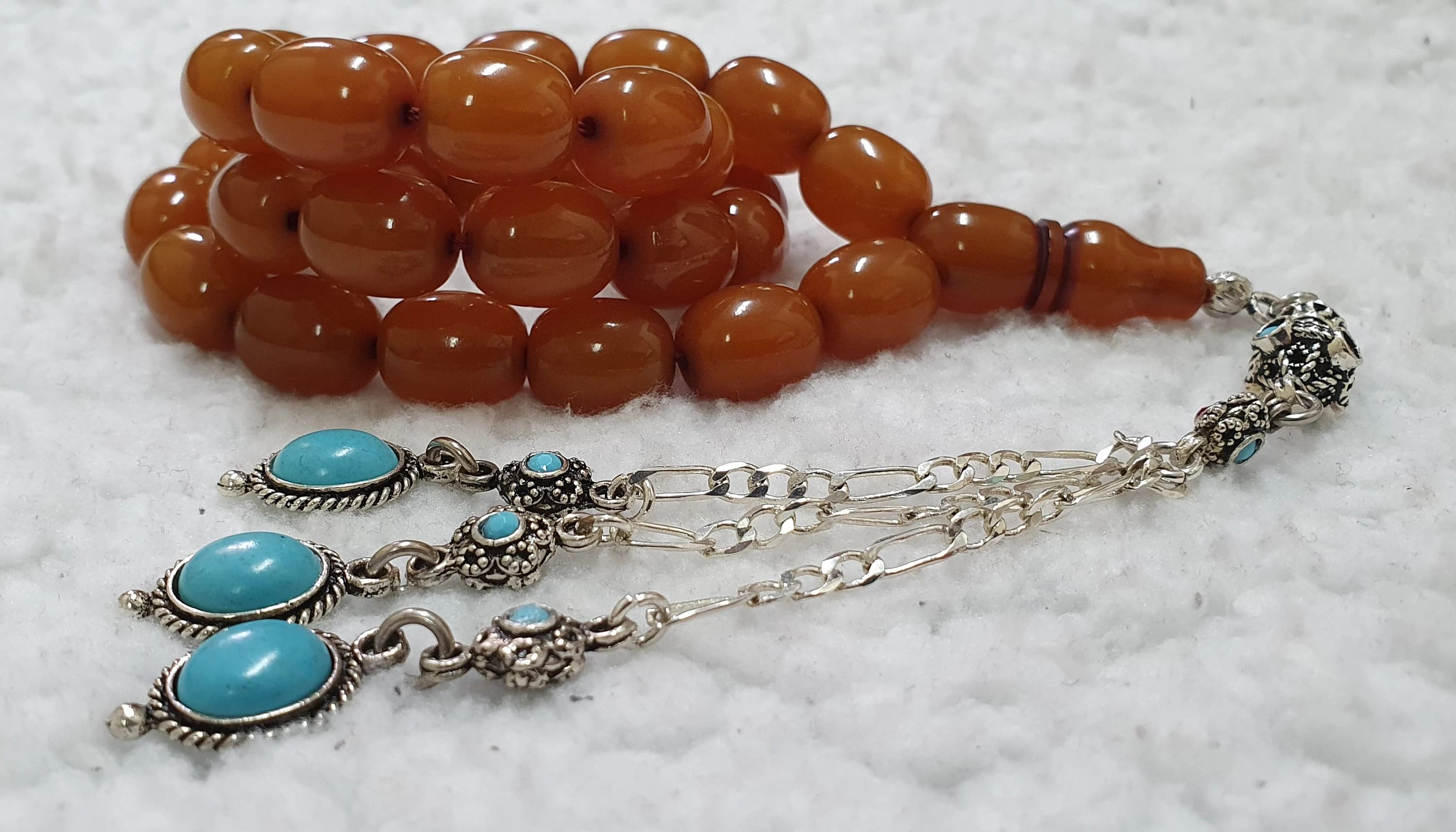HQ Handmade German Faturan Bakelite Islamic Prayer Rosary Tasbih Misbaha Tasbeeh Tesbih Tesbeeh #010 - image 3