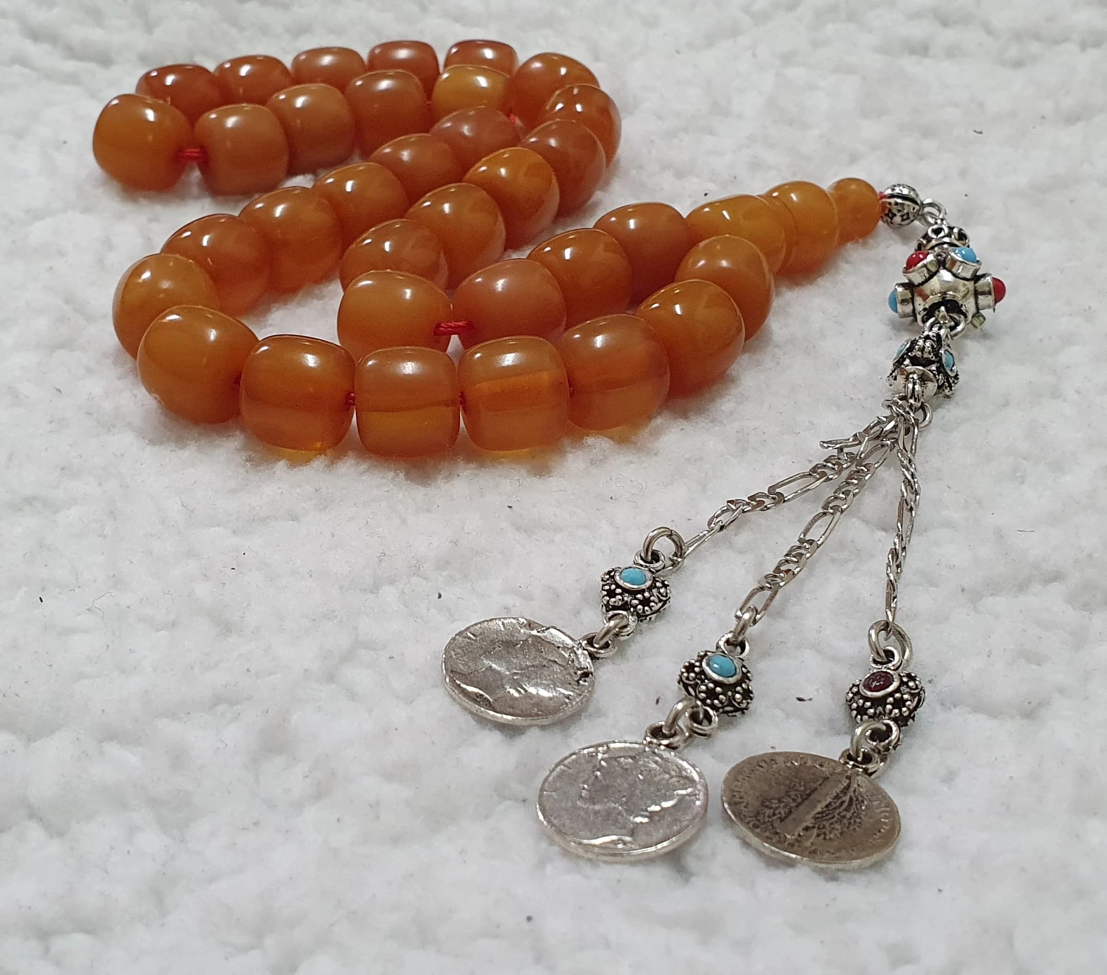 HQ Handmade German Faturan Bakelite Islamic Prayer Rosary Tasbih Misbaha Tasbeeh Tesbih Tesbeeh #011