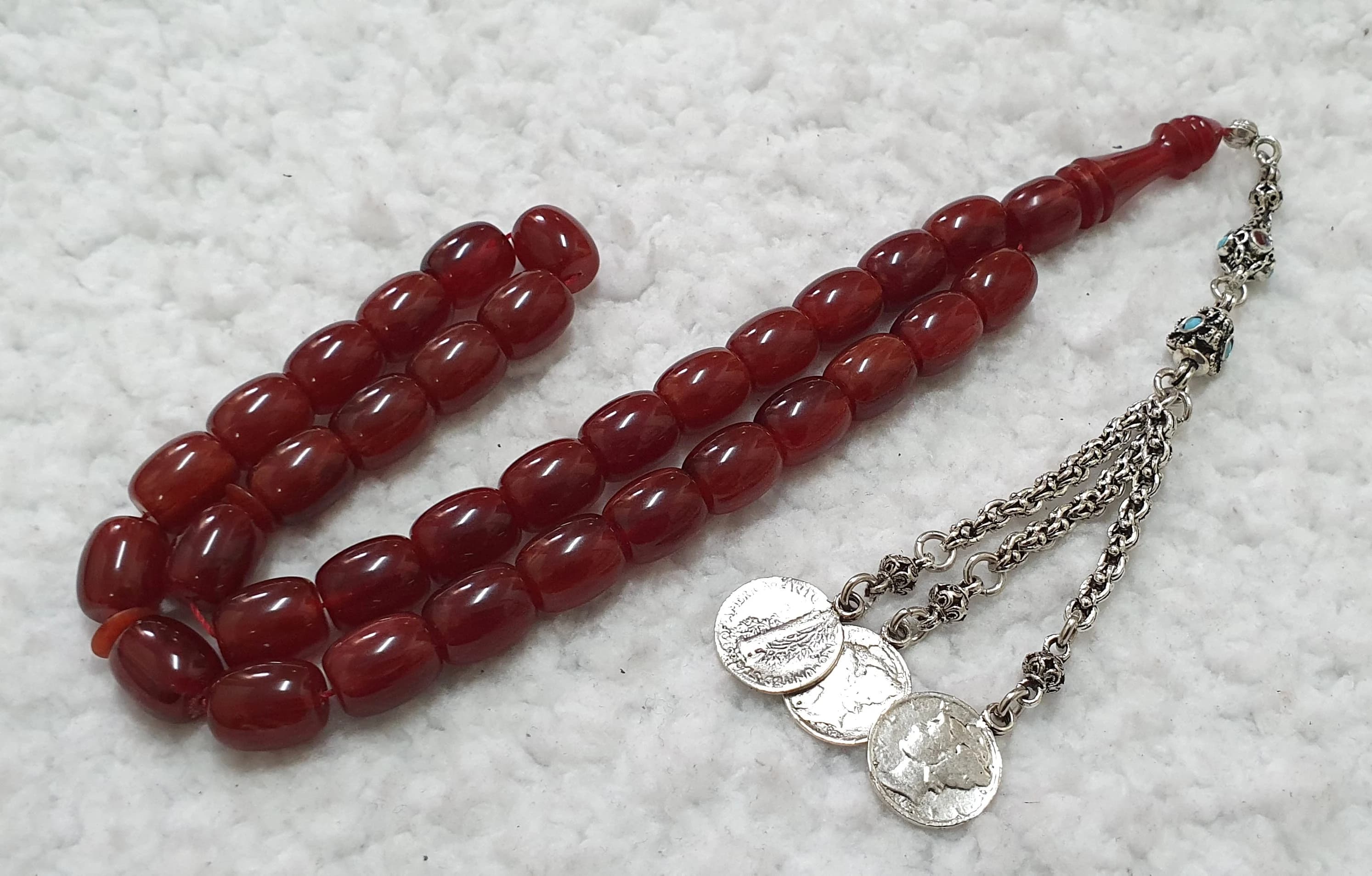 HQ Handmade Sandalous Bakelite Islamic Prayer Rosary Tasbih Misbaha Tasbeeh Tesbeeh Tesbih #006 - image 3