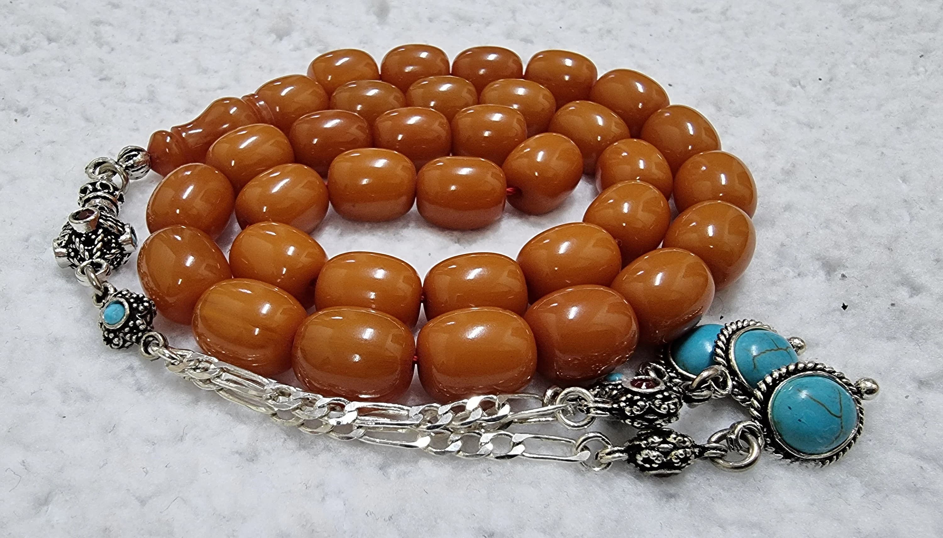 HQ Handmade German Faturan Bakelite Islamic Prayer Rosary Tasbih Misbaha Tasbeeh Tesbih Tesbeeh #022 - image 4