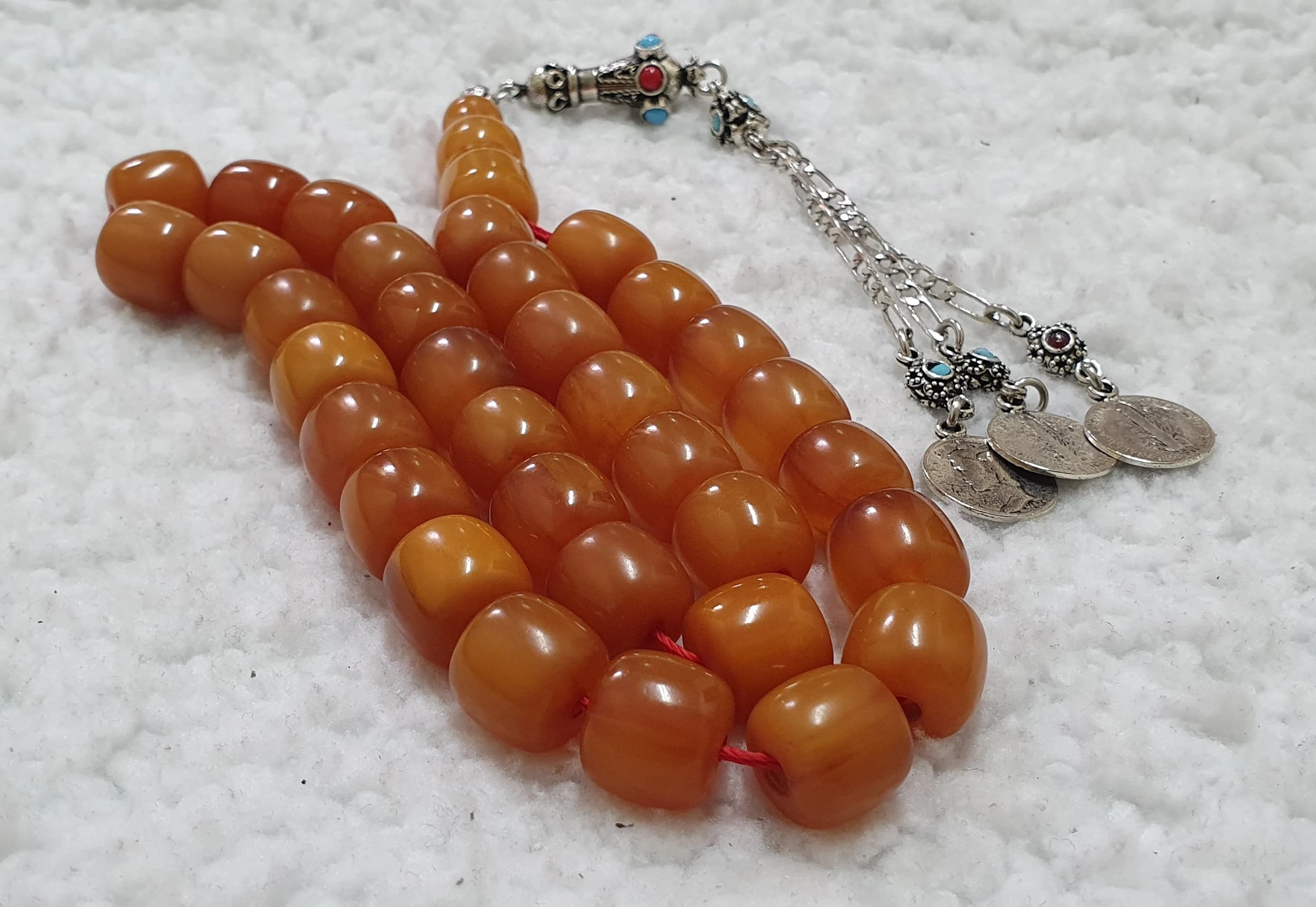 HQ Handmade German Faturan Bakelite Islamic Prayer Rosary Tasbih Misbaha Tasbeeh Tesbih Tesbeeh #011 - image 5