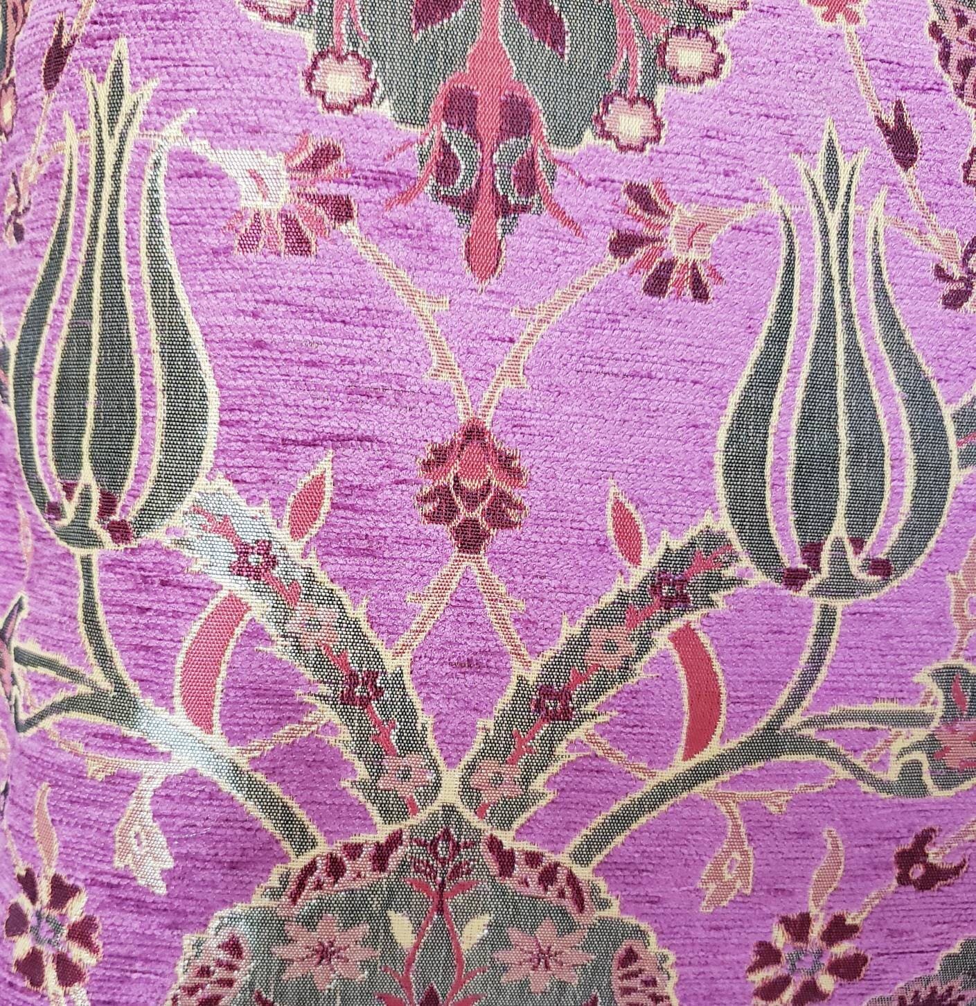 purple cushion cover, boho purple cushion, tulip design pillow, southwestern throw pillow covers, purple kilim pillow, kelim kissen pillow - image 5