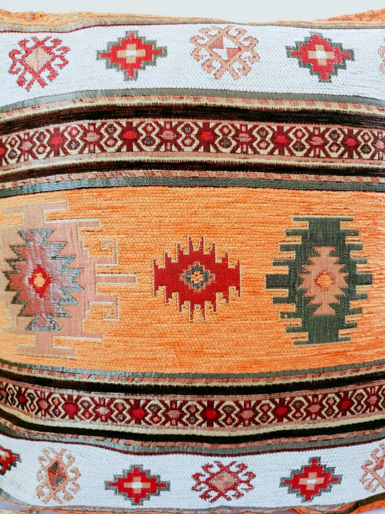 Boho Aztec Pillow, Tribal Pillow, Couch Throw Pillow, Southwestern Decor, Cushion Cover, Southwestern Style, Orange Accent Pillow, Gift For - image 5