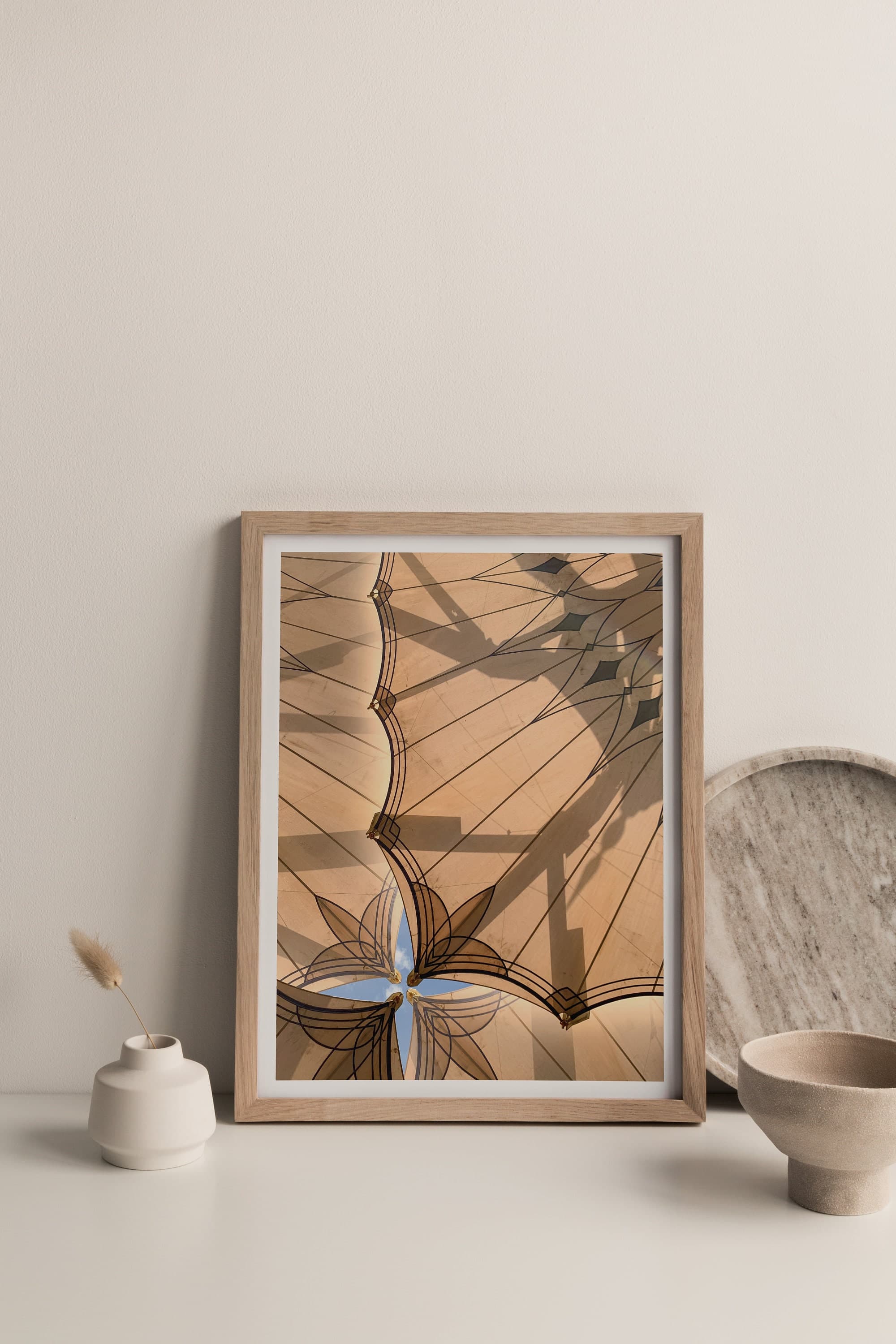 Al Medina Al Munawara Neutral Print Set of 2 - Modern Islamic Wall Art for Living Room, Entryway, Prayer Nook, Office Decor, or Gifting - image 4
