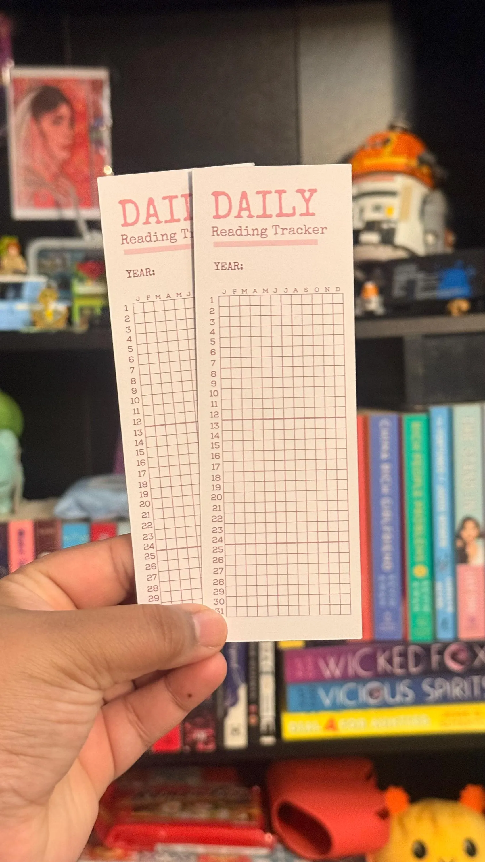 Daily Reading Tracker – Year-Long Reading Log | 2x6 Traditional Bookmark | Book Lover Gift - image 2