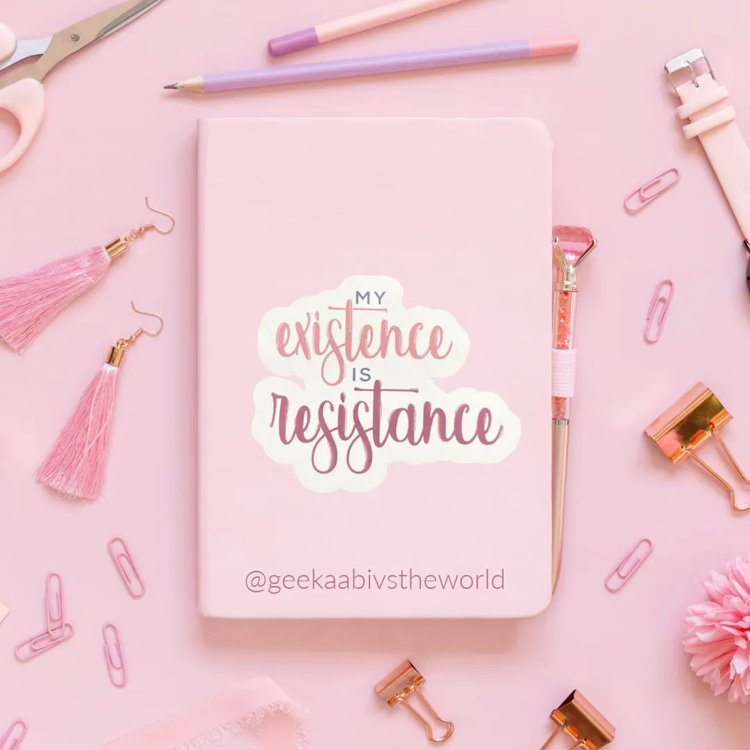 My Existence is Resistance Sticker - Decal - Palestine - Gaza - Muslim - Islam - Geekaabi - image 2
